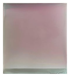 Outland 27, Abstract Tinted Polymer Painting, Light Pink, Dusty Rose, Gray Sage