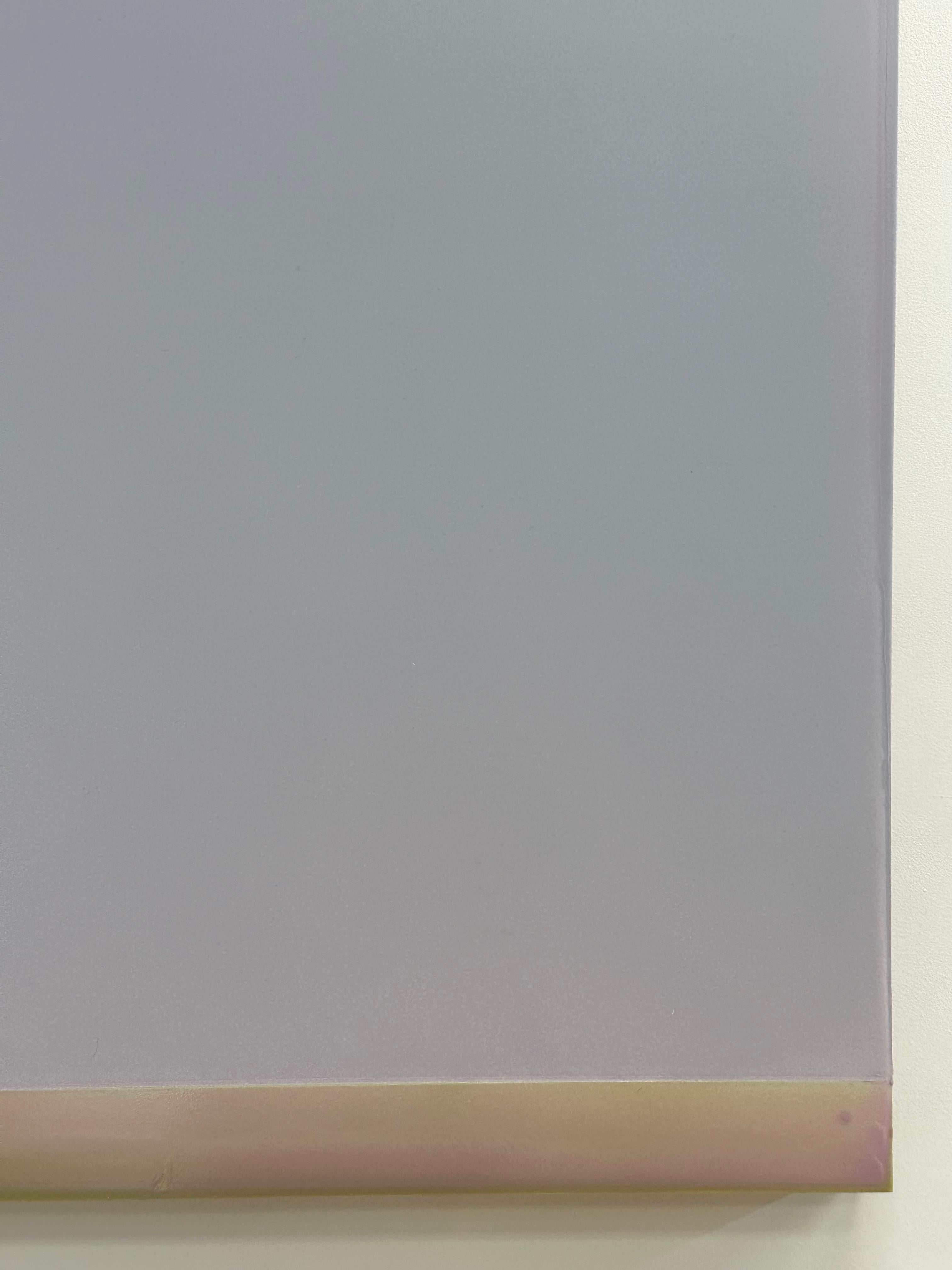 Outland 47 - Contemporary Abstract Poured Painting Icy Blue Beige, 2024 For Sale 8