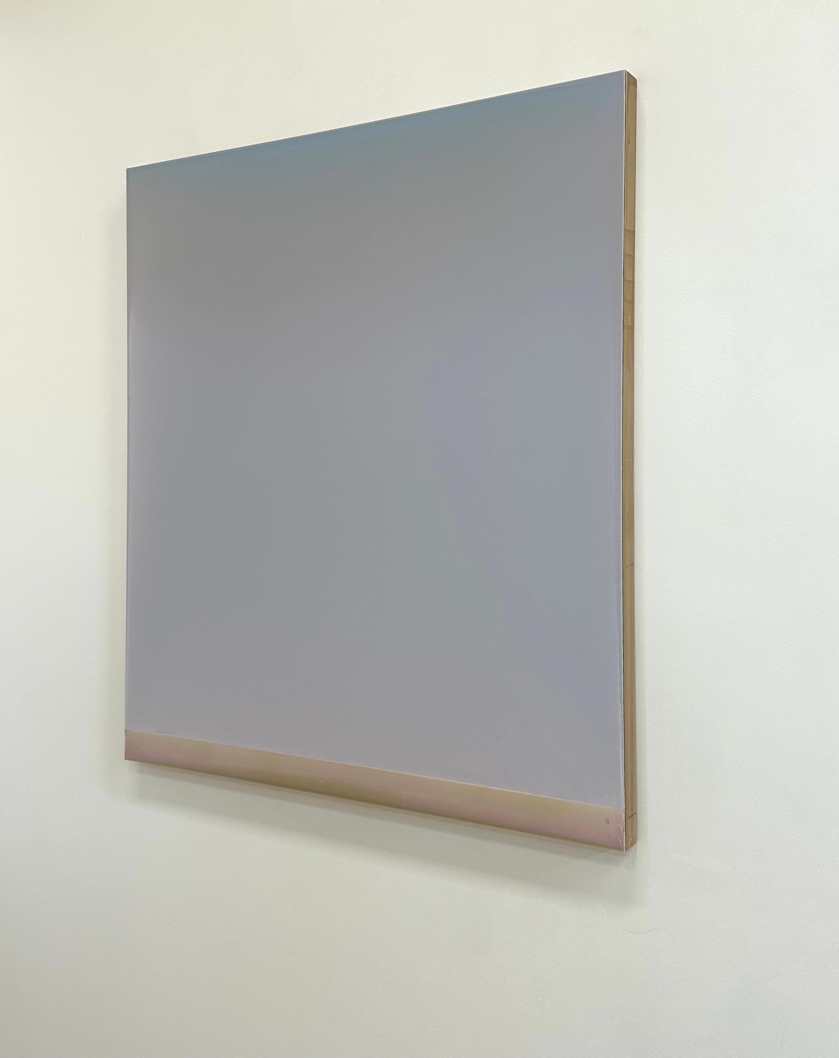 Outland 47 - Contemporary Abstract Poured Painting Icy Blue Beige, 2024 For Sale 9