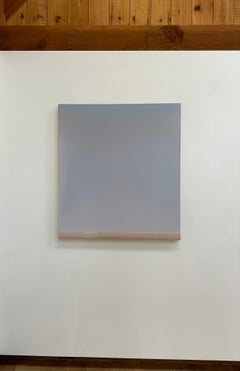 Outland 47 - Zeitgenössische abstrakte Gussmalerei Icy Blue Beige, 2024