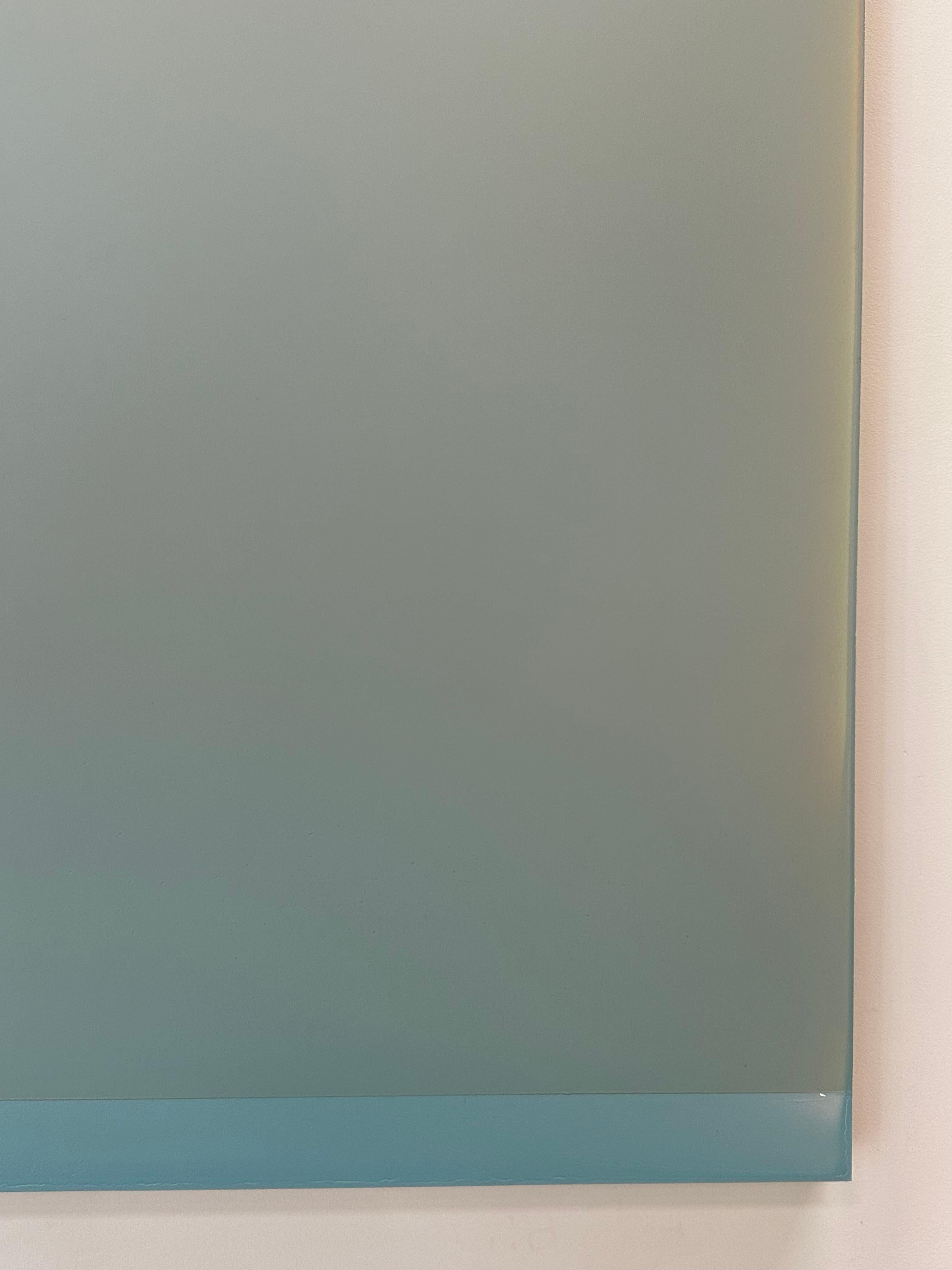 Outland 48 - Pintura Abstracta Contemporánea Vertida Azul Espuma Verde, 2024 5