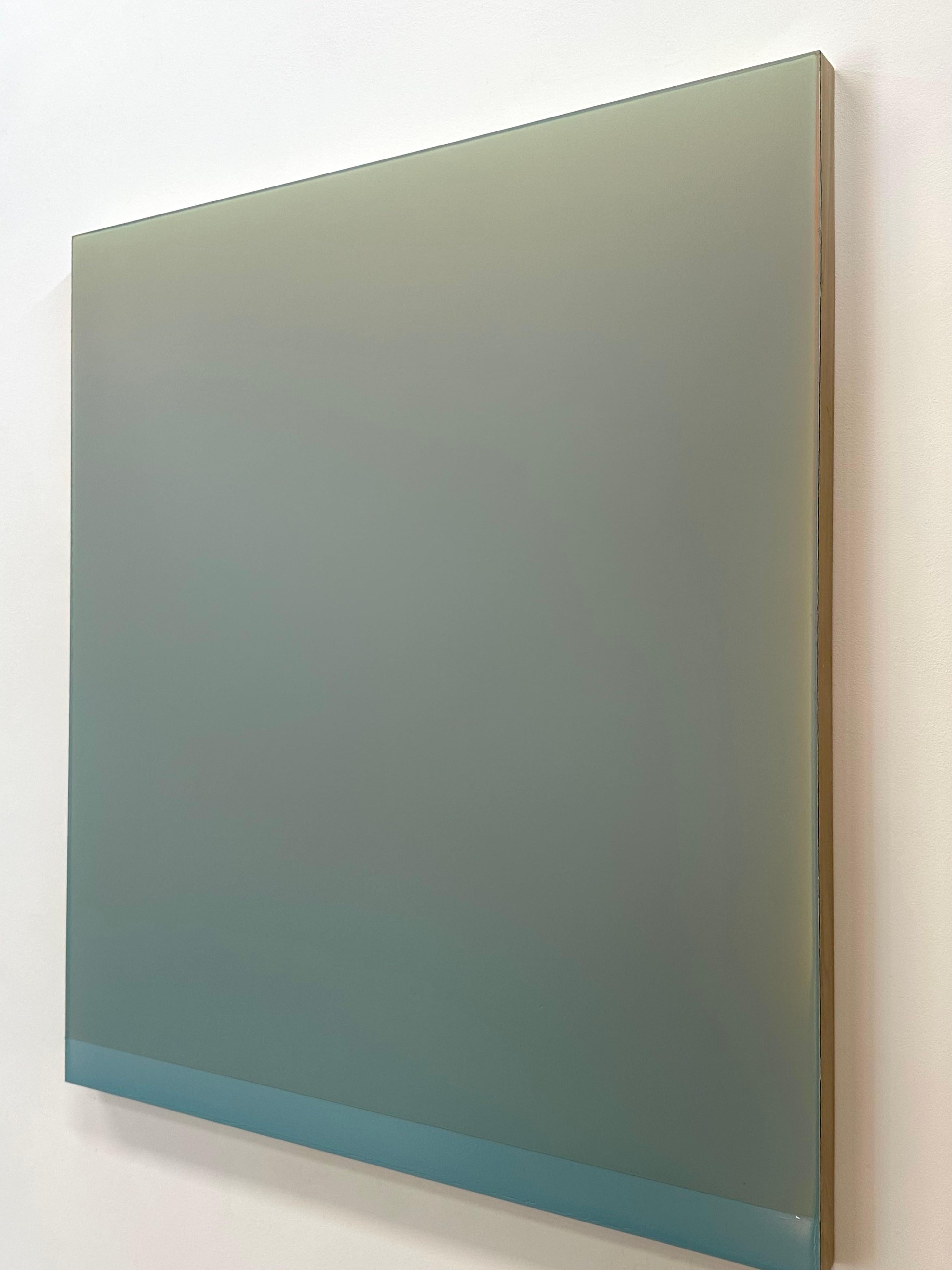 Outland 48 - Pintura Abstracta Contemporánea Vertida Azul Espuma Verde, 2024 10