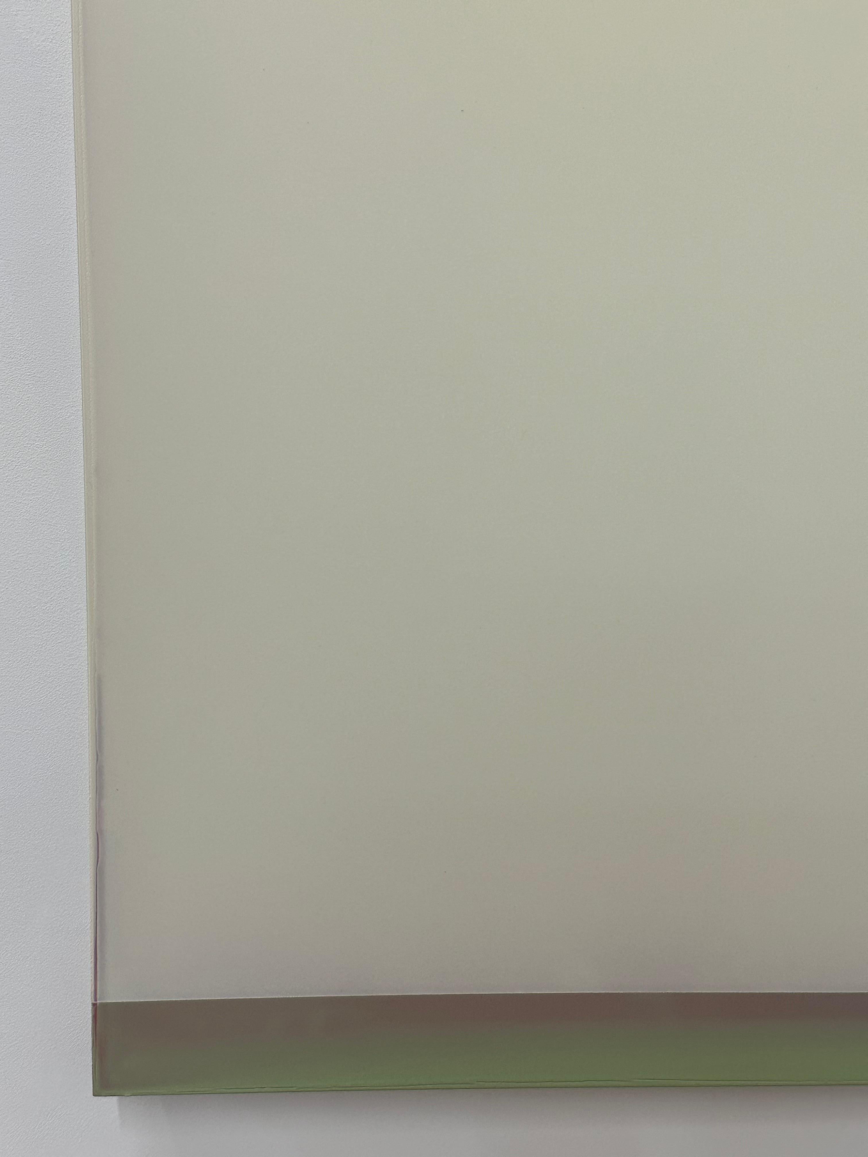 Outland No. 34 - Pittura astratta contemporanea versata Giallo Avorio, 2023 in vendita 1
