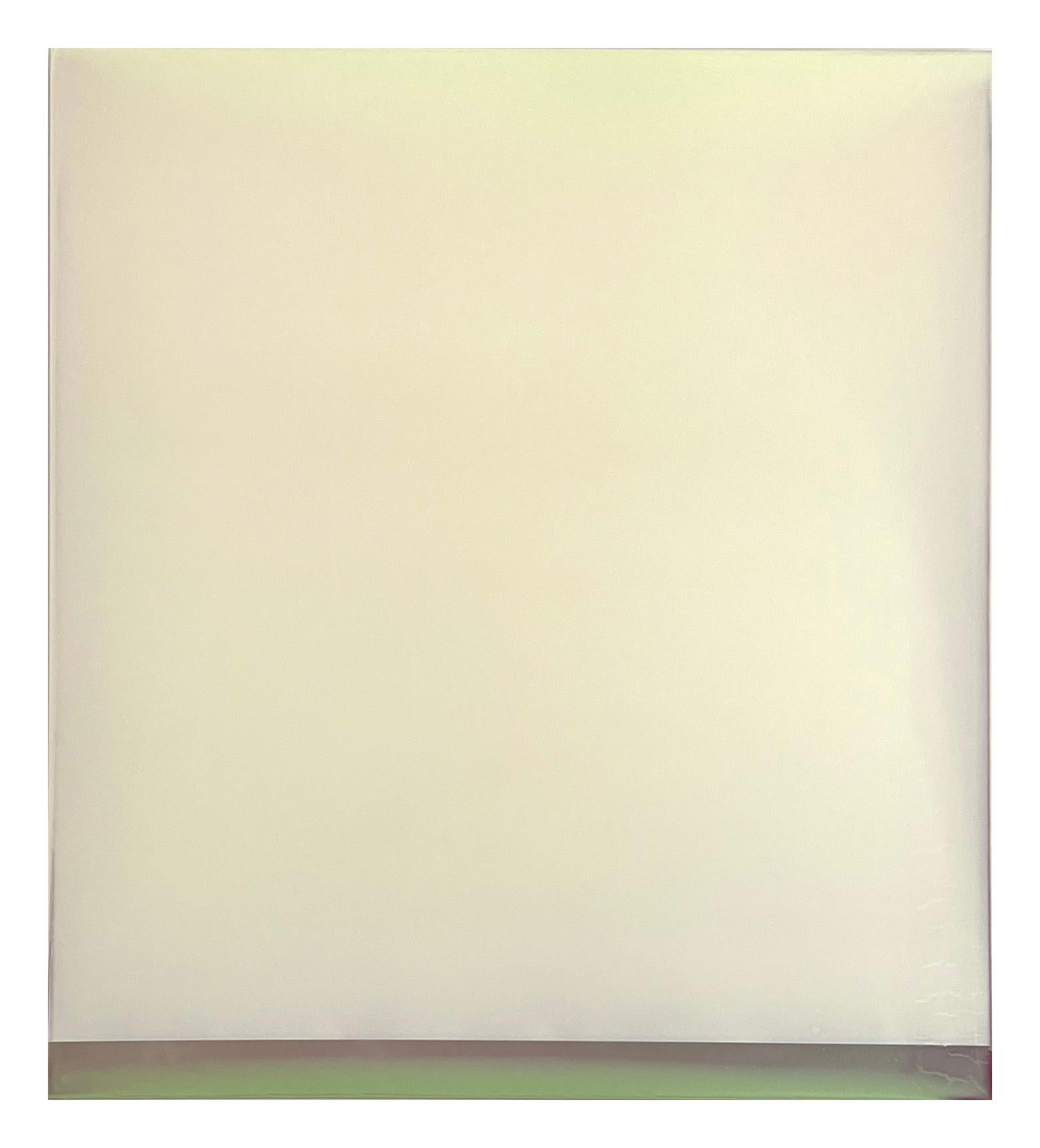 Outland No. 34 - Contemporary Abstract Poured Painting Ivory Yellow, 2023