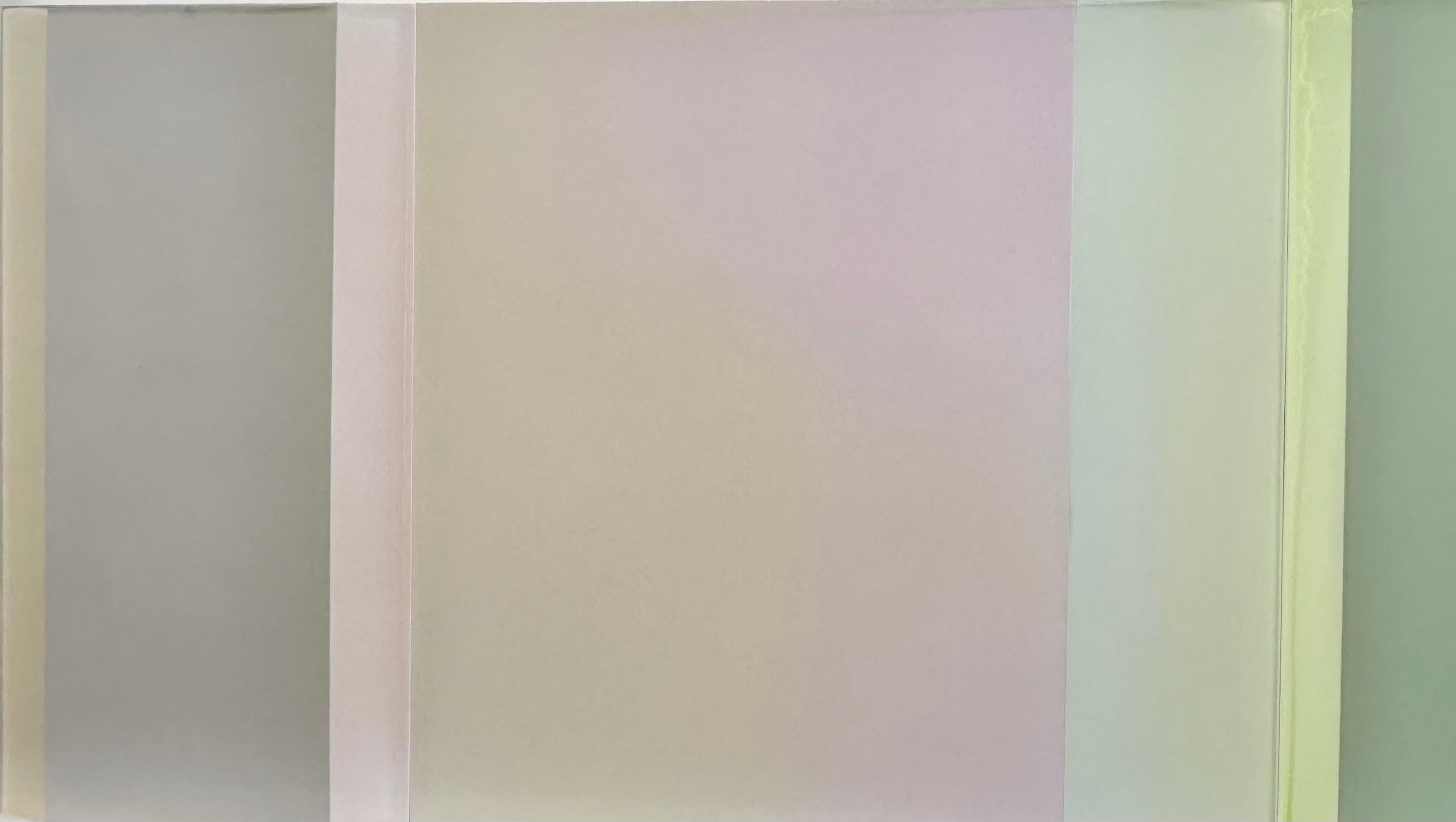 Angelo Rosa Necessario - Sage Jade Aqua Blue Green Pittura colata, 2025 in vendita 3