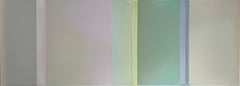 Angelo Rosa Necessario - Sage Jade Aqua Blue Green Pittura colata, 2025