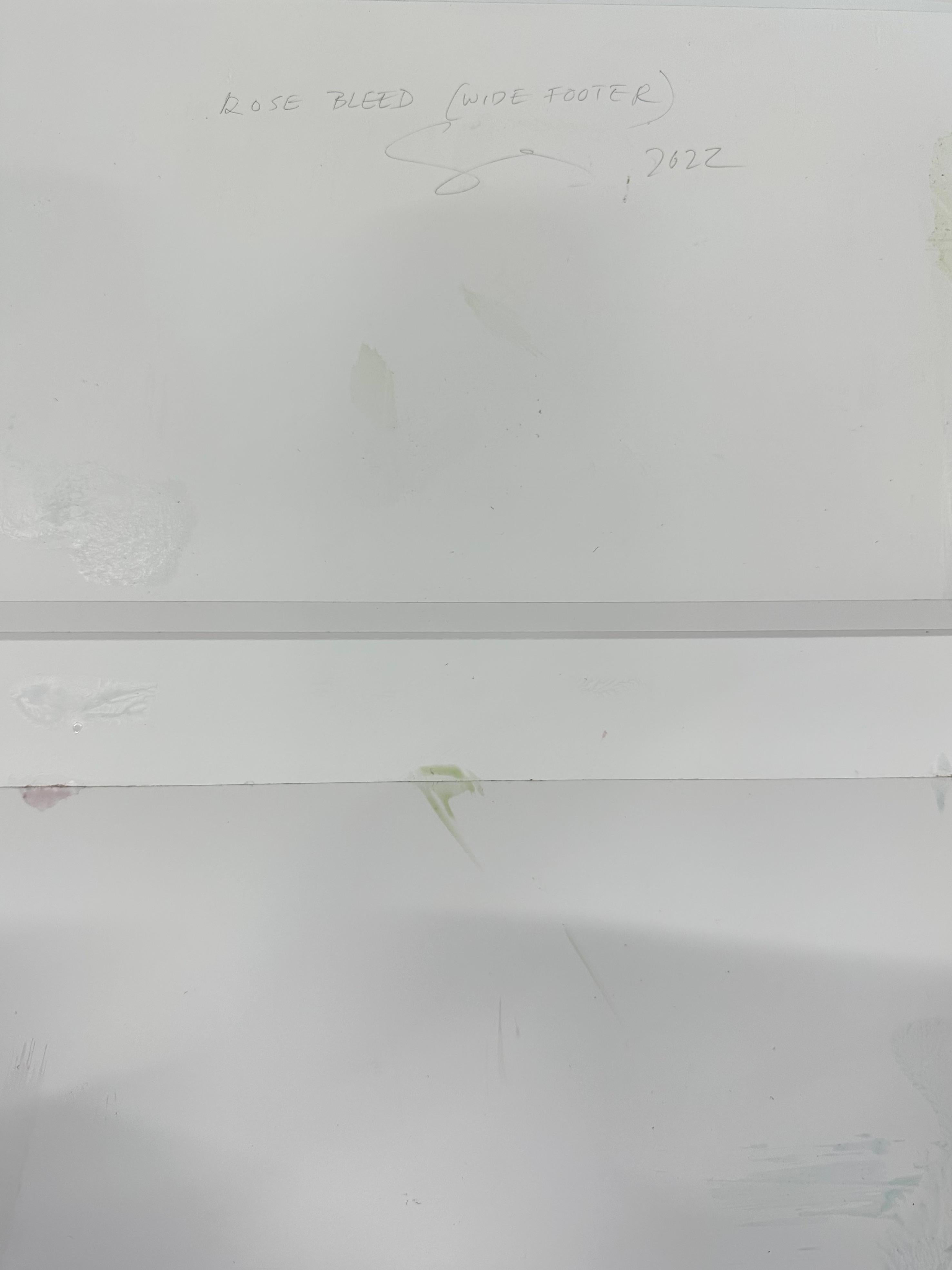 Piede largo al vivo - Carta Yupo contemporanea Sage Jade Green Pale Pink, 2022 in vendita 5