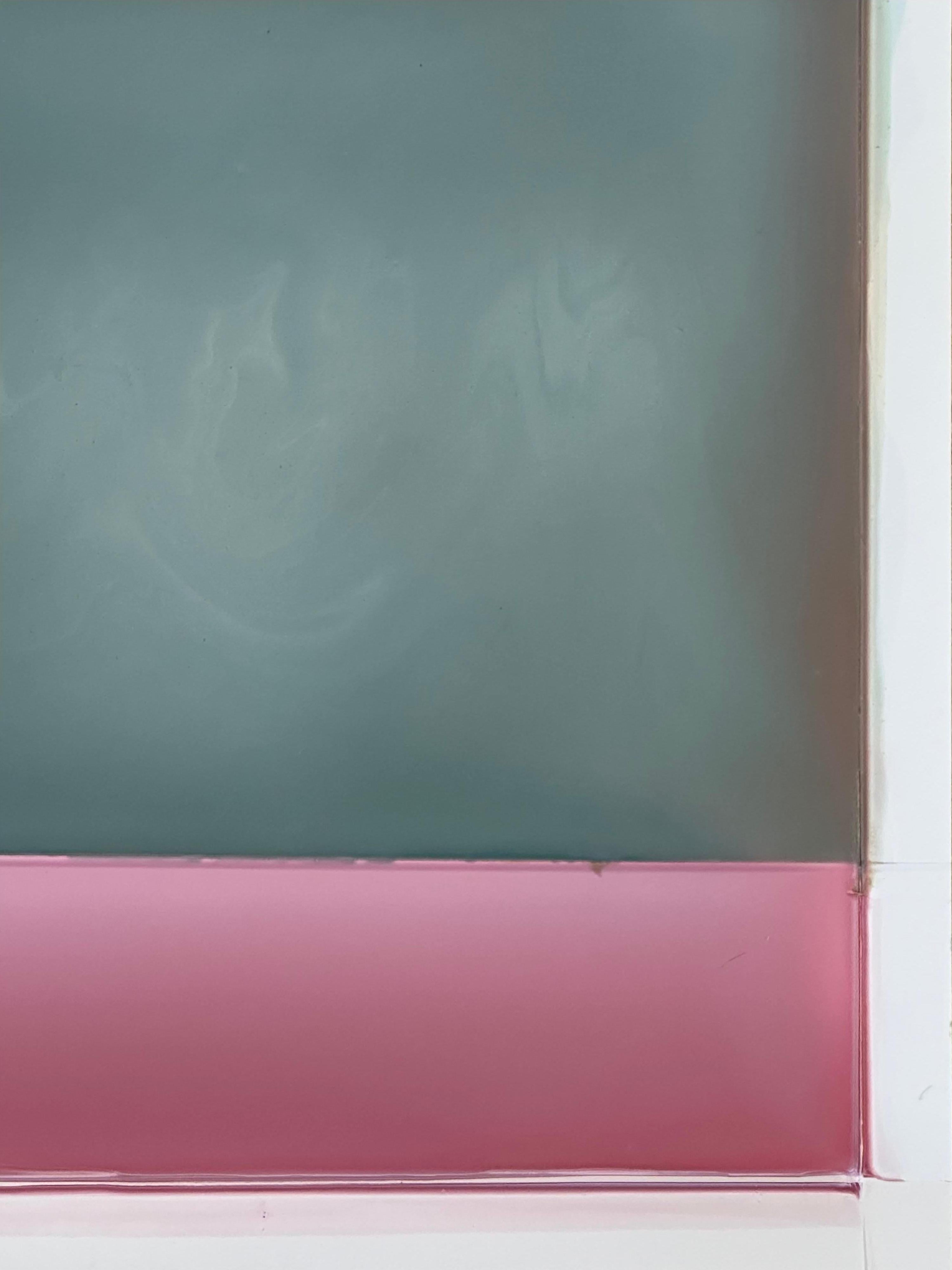 Piede largo al vivo - Carta Yupo contemporanea Sage Jade Green Pale Pink, 2022 in vendita 6