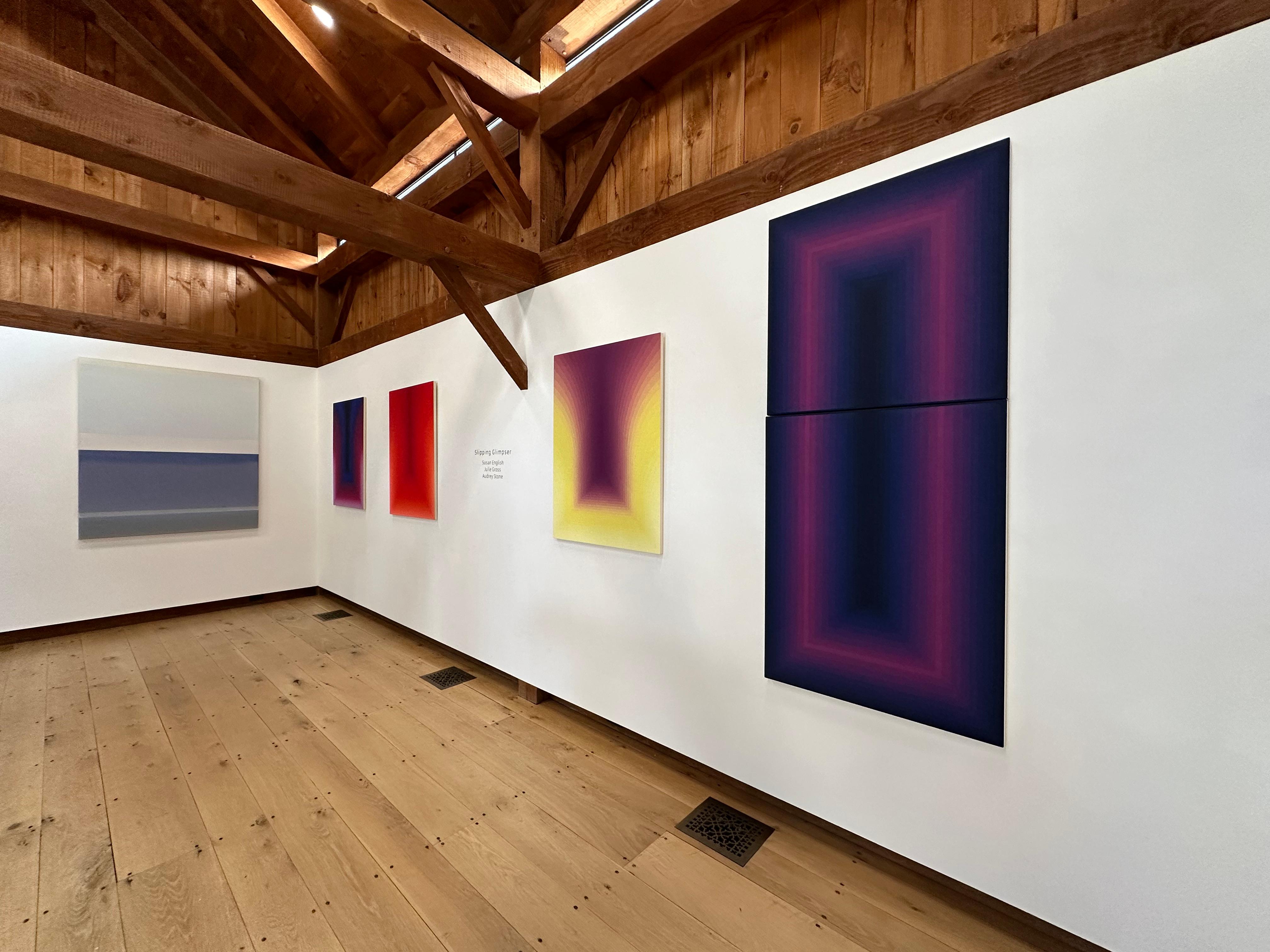 Sea Girt - Pintura Abstracta Contemporánea Vertida Violeta Marfil, 2024 en venta 5