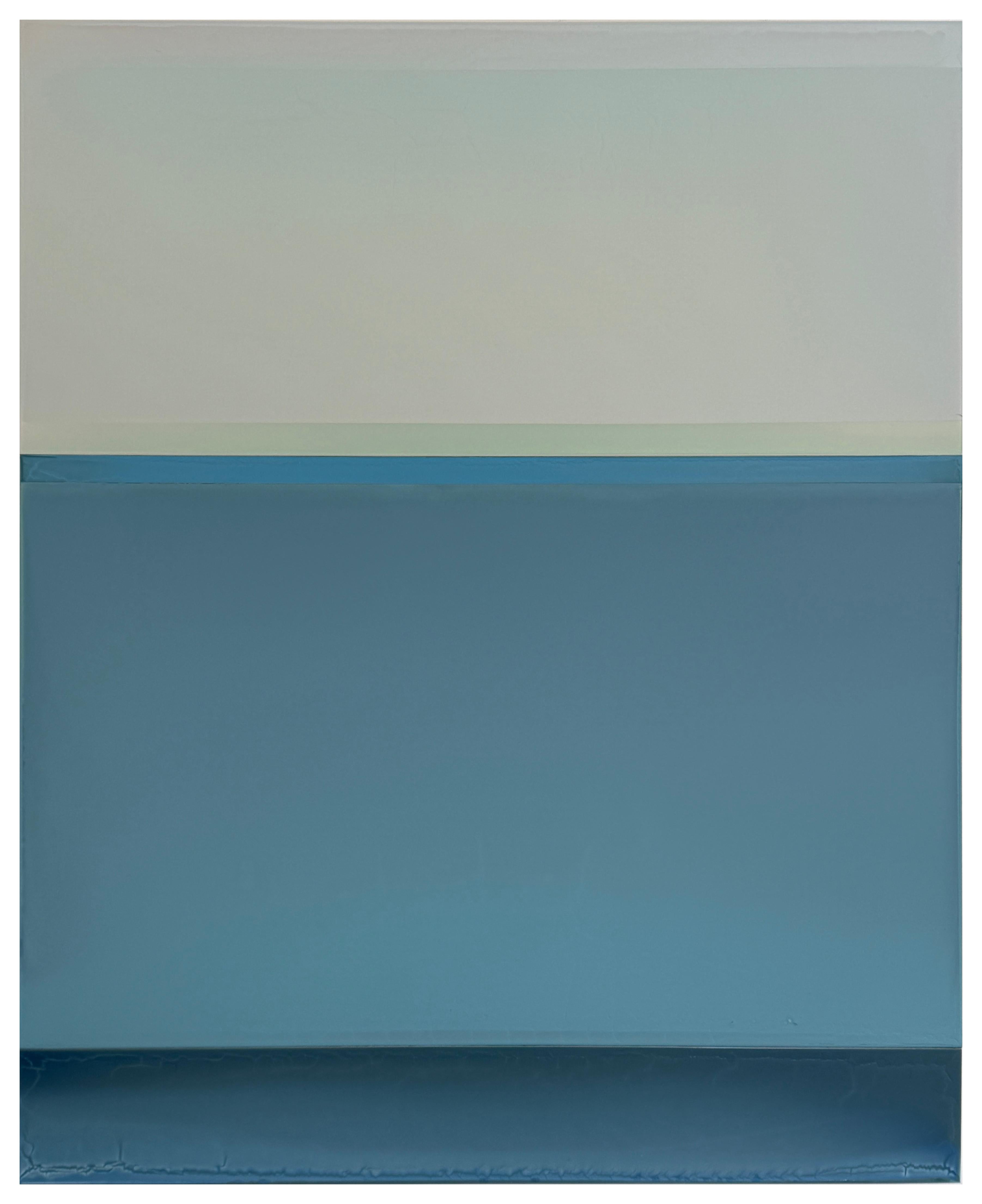 Susan English "Blue Weather" 2026 tinted polymer on Dibond panel