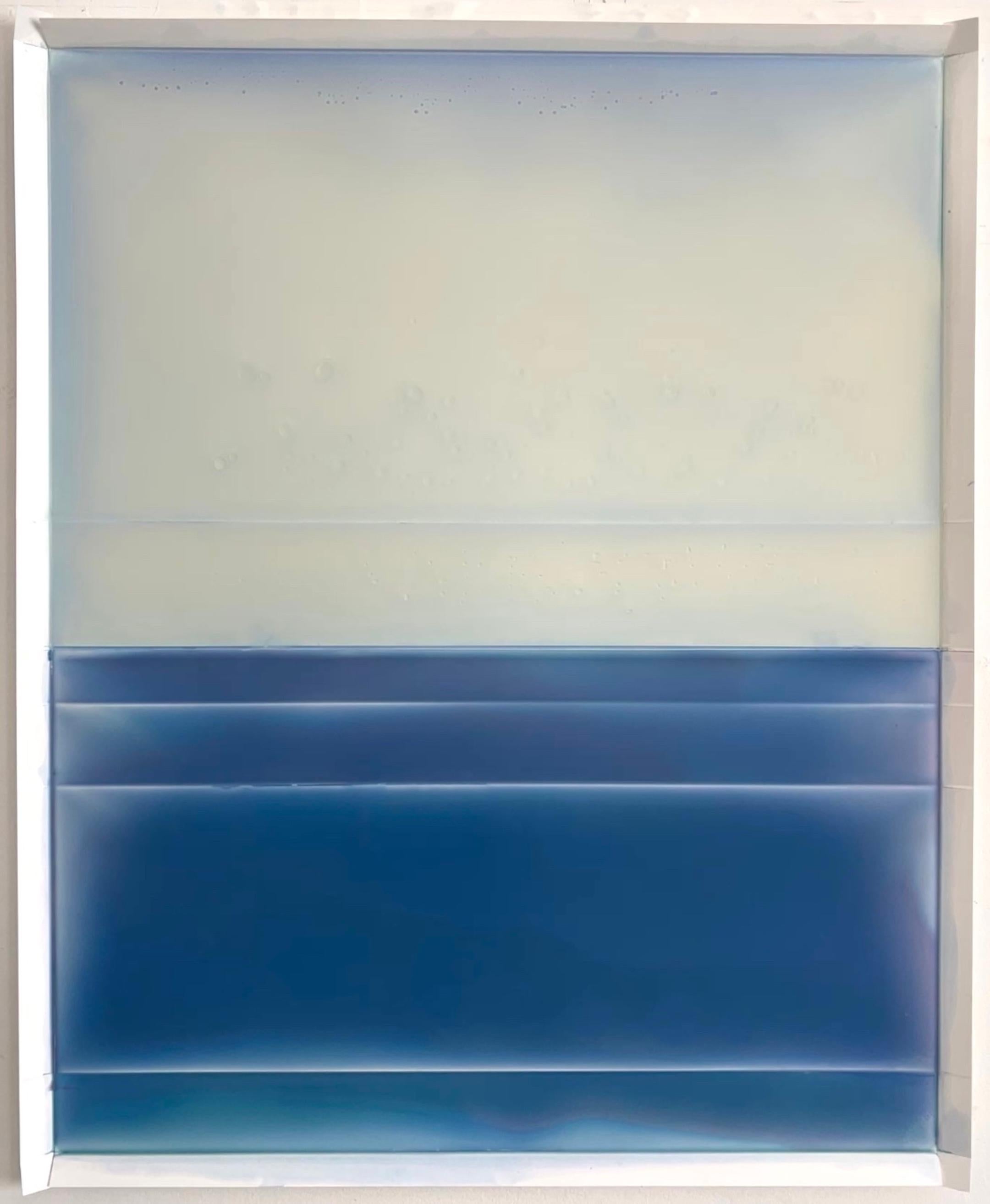 "Over the past decade, I have developed a process of pouring layers of tinted polymer on panel that has expanded the breadth of what I can achieve with color and surface in my abstract works.  After pouring the tinted polymer, I manipulate the panel