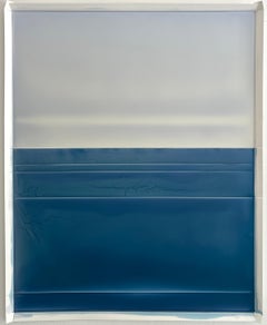 Susan English "Cascading Folds (with footer) no.51"  Polymer on Yupo Paper