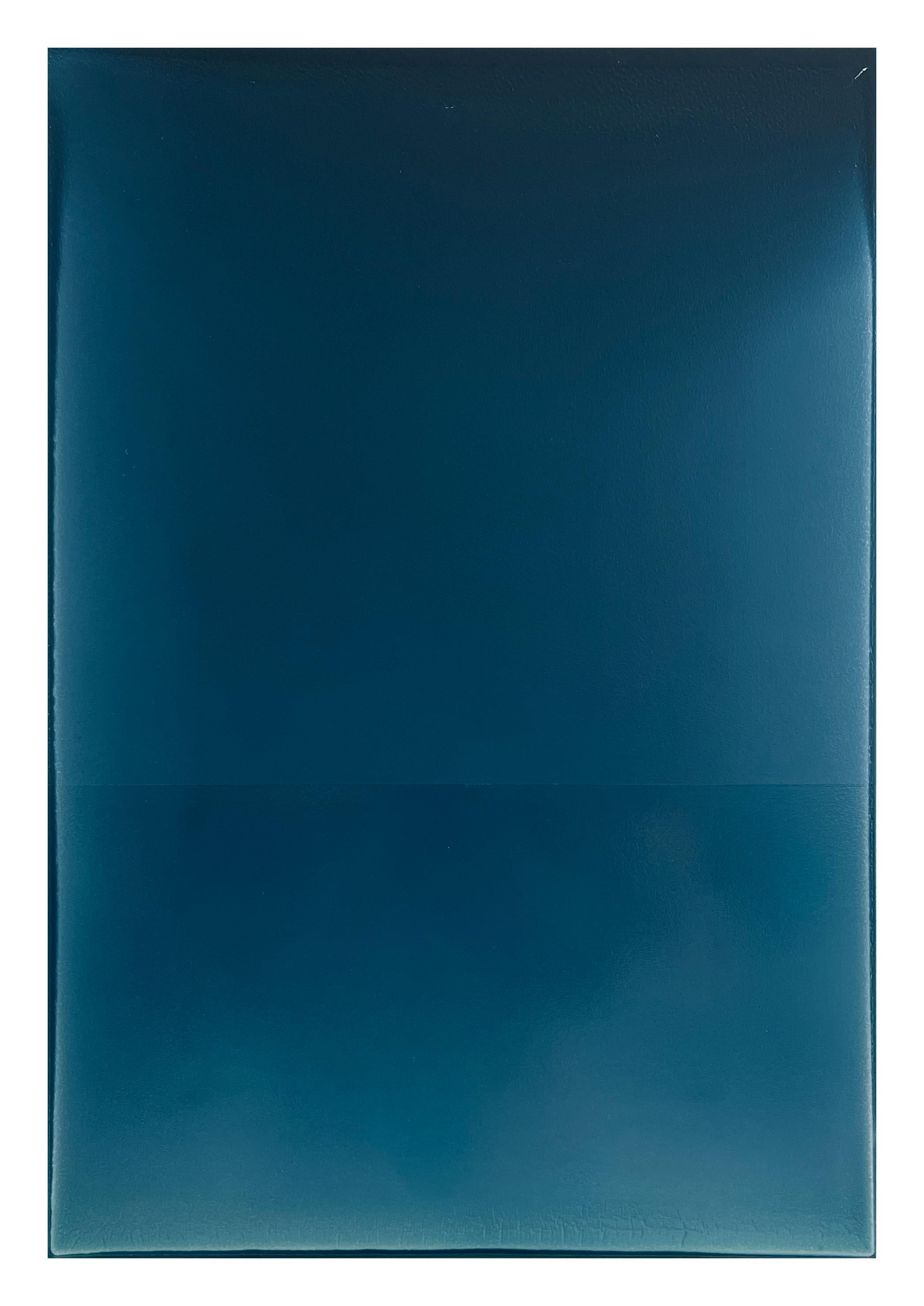 Weather One - Tinted Polymer Painting Floating Panel Dark Indigo Teal Blue, 2022