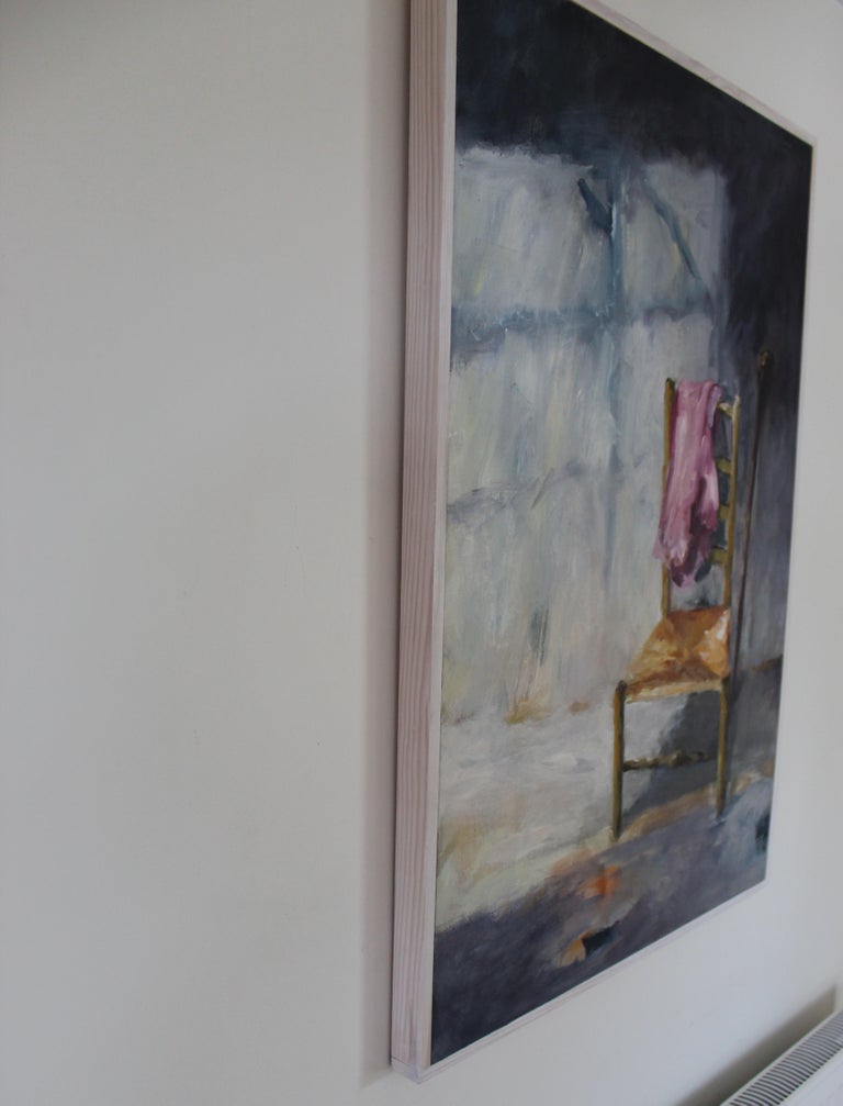 Susan ErskineJones Rush Nursing Chair Still Life Oil Painting on