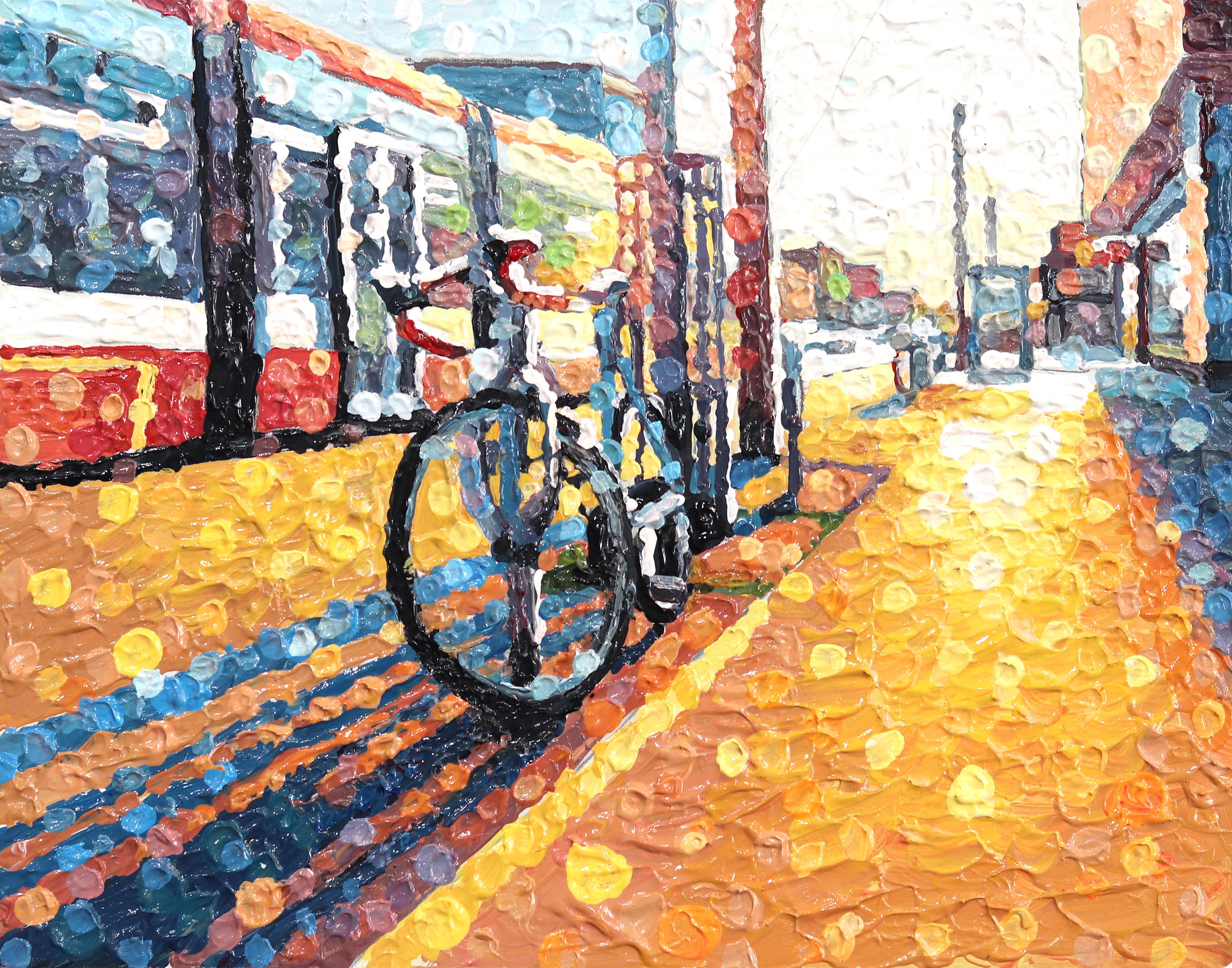Break Through - Original Pointillist Textured Landscape Artwork