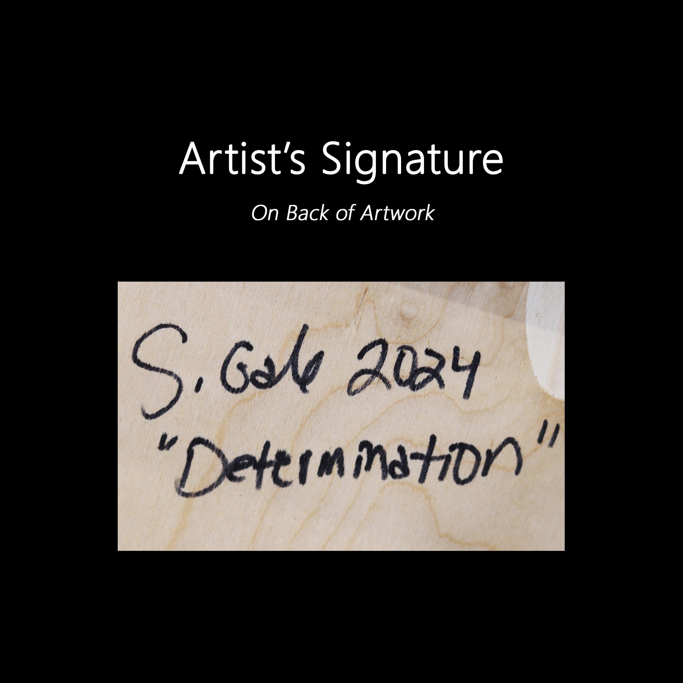 Determination - Original Pointillist Textured Artwork For Sale 5