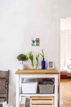 Everything Aligns - Original Figurative Abstrakte Pointillistische Strukturierte Malerei