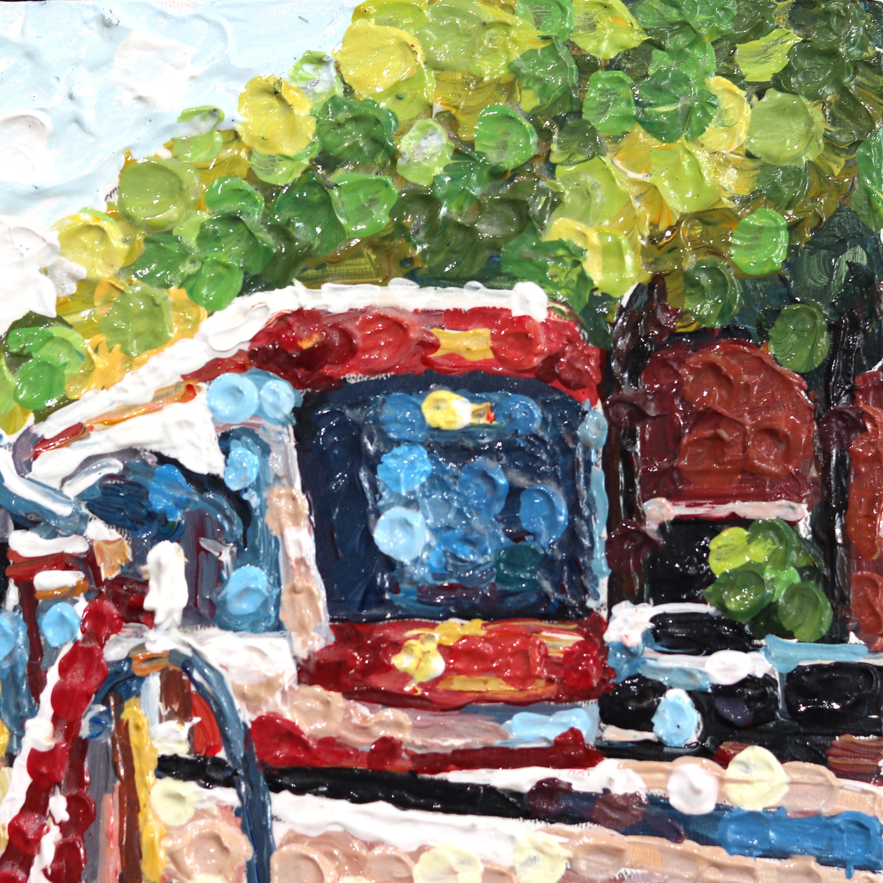 Isle of Joy - Original Pointillist Textured Artwork For Sale 1
