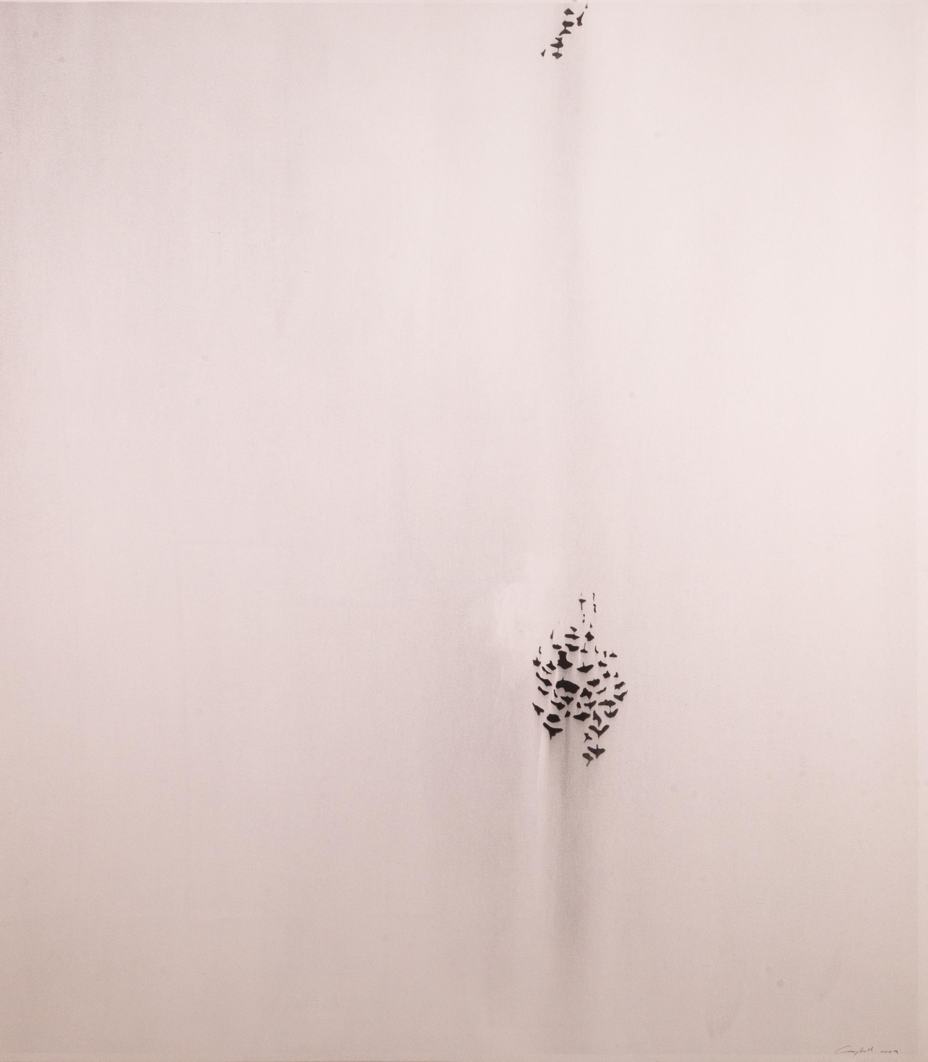 XXIe siècle et contemporain Broche sur papier « Decent of Eagles Diptyque » signée Susan Goethel Campbell en vente