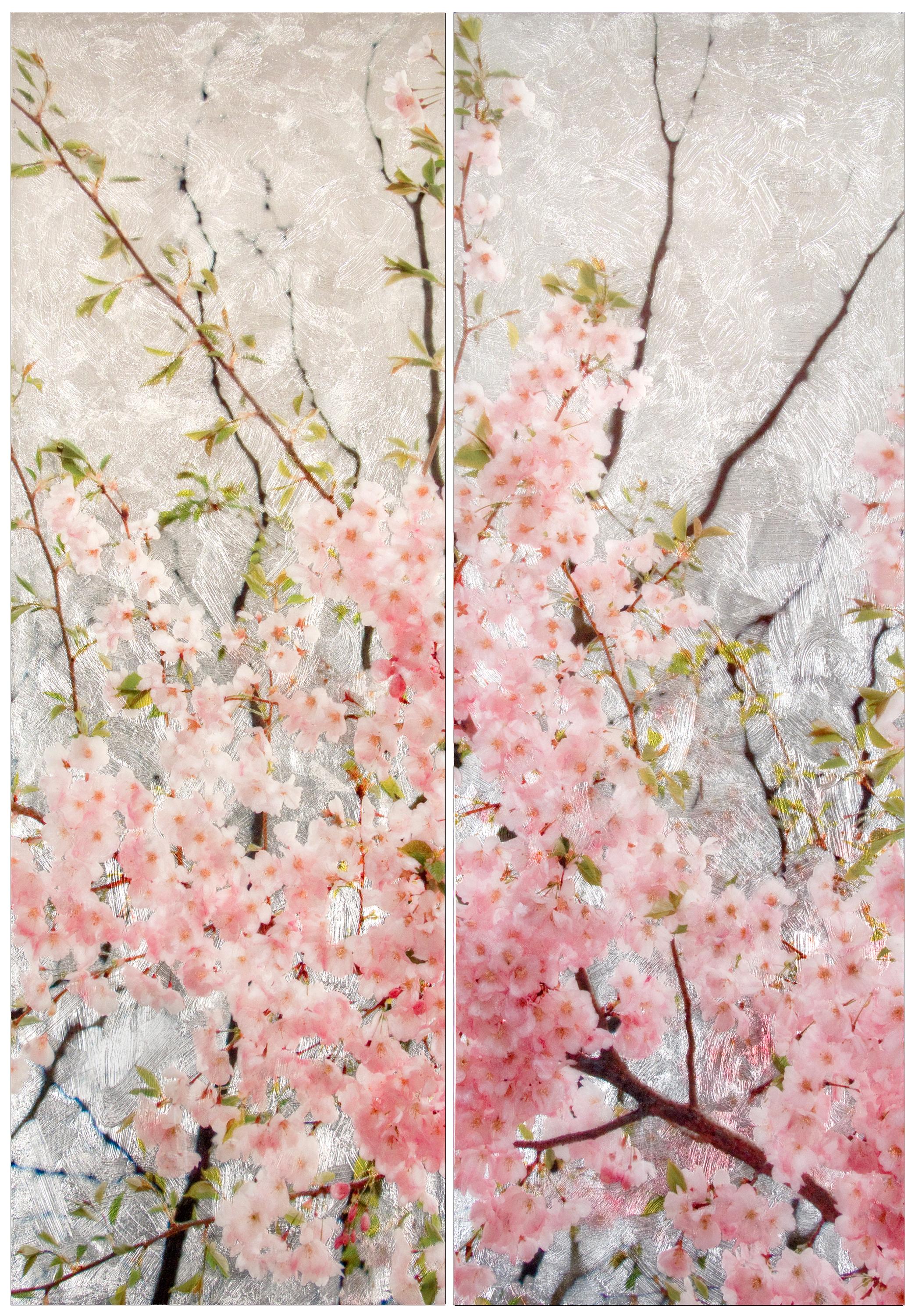 Cherry Reverie, Mixed Media, Resin, Contemporary Realism, Nature, Pink - Mixed Media Art by Susan Goldsmith