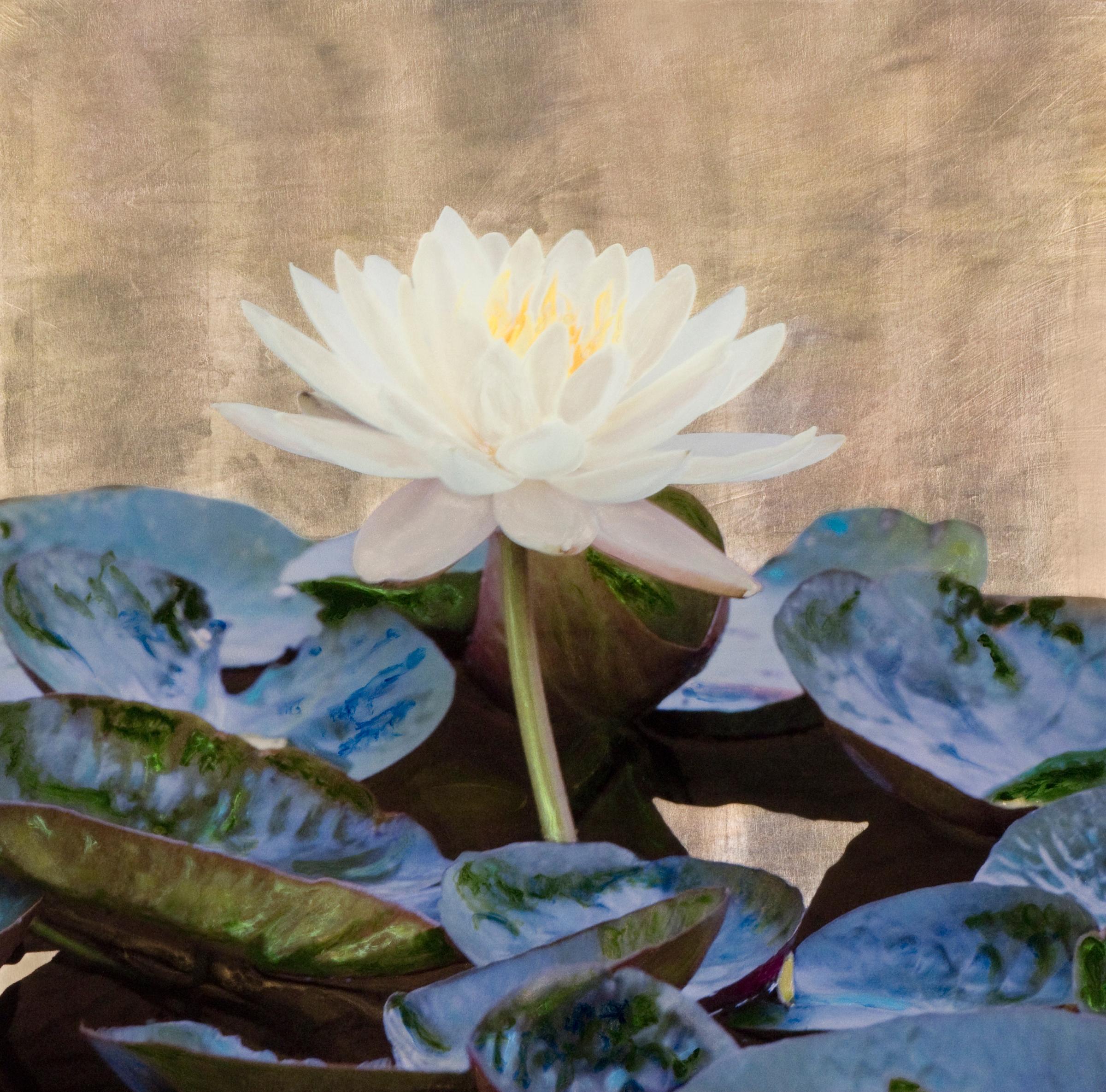 HER MAJESTY, Version II - Mixed Media Artwork of Water Lily