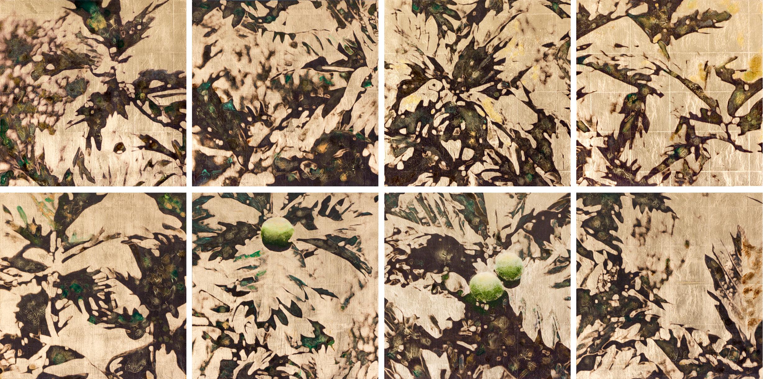 NANI ULU (8 Panels), Contemporary Realism, Nature, Breadfruit, Acrylic - Mixed Media Art by Susan Goldsmith