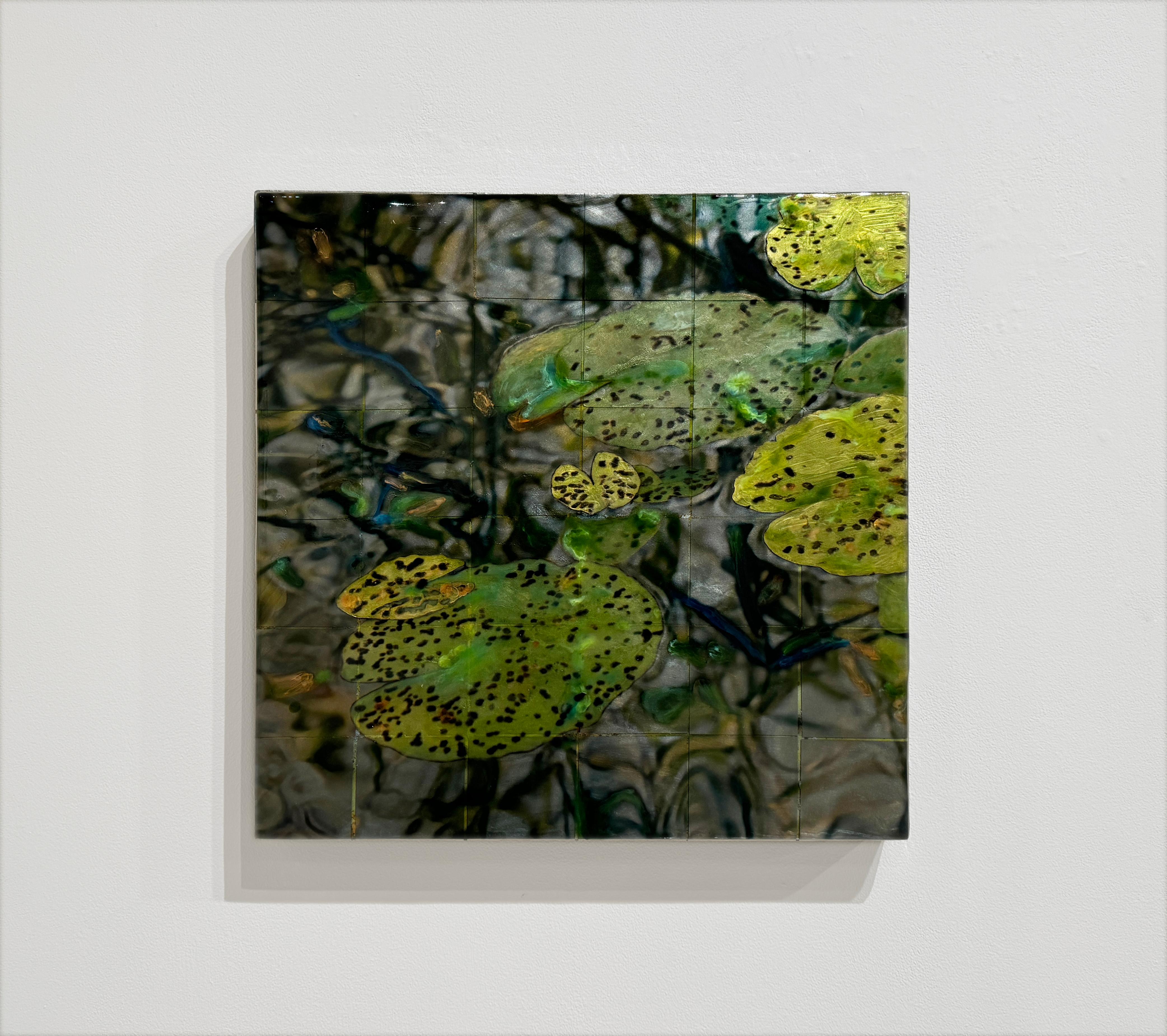 RIFLESSIONI - Ninfea / Resina / Acquerelli / Tecnica mista / Vetro - Painting di Susan Goldsmith