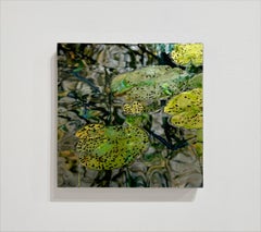 REFLECTINGS - Water lily / Resin / Watercolors / Mixed Media / Glass
