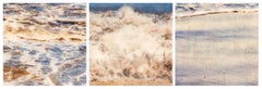 THREE BEACH NOTES (TRIPTYCH), Mixed Media artwork of Ocean Waves and Sand