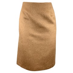 SUSAN GRAF Size 10 Tan Camel Hair Pencil Skirt