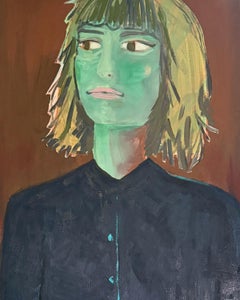 "Boss Babe" - dark colors, expressive, figurative