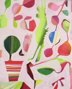 "Candy Land at the Nursery" - pink, abstract, whimsical, pattern