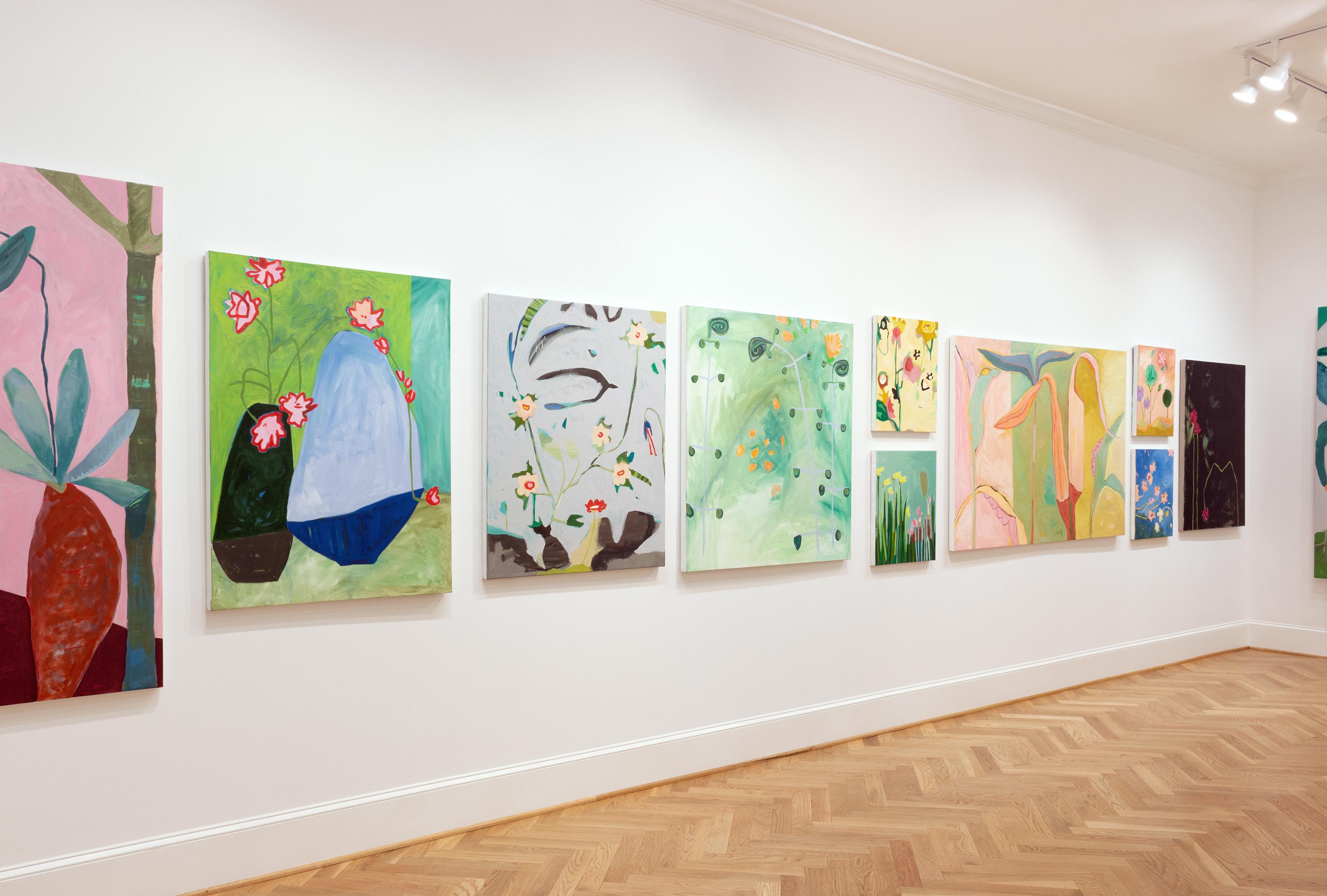 This painting is an abstract botanical painting featuring hues of green and orange.

Susan Hable is inspired by the work of David Hockney, Milton Avery, Henri Matisse, Alex Katz, Howard Hodgkins, Hilma af Klint, Georgia O'keeffe, Barbara Hepworth
