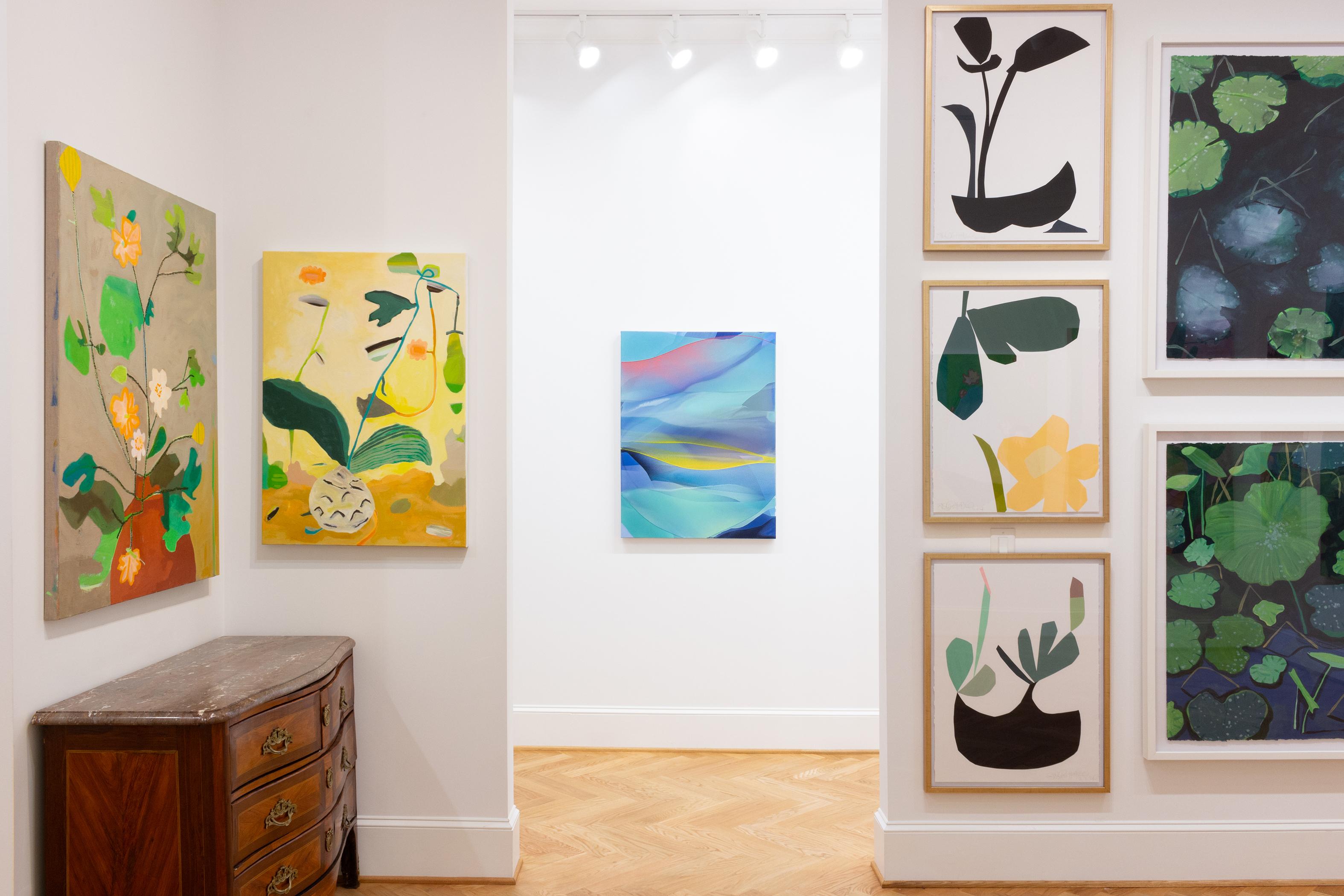 This painting is an abstract botanical painting featuring hues of green and orange.

Susan Hable is inspired by the work of David Hockney, Milton Avery, Henri Matisse, Alex Katz, Howard Hodgkins, Hilma af Klint, Georgia O'keeffe, Barbara Hepworth