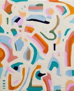 ""Oddinary"" - farbenfrohes abstraktes Gemälde - Muster - Milton Avery