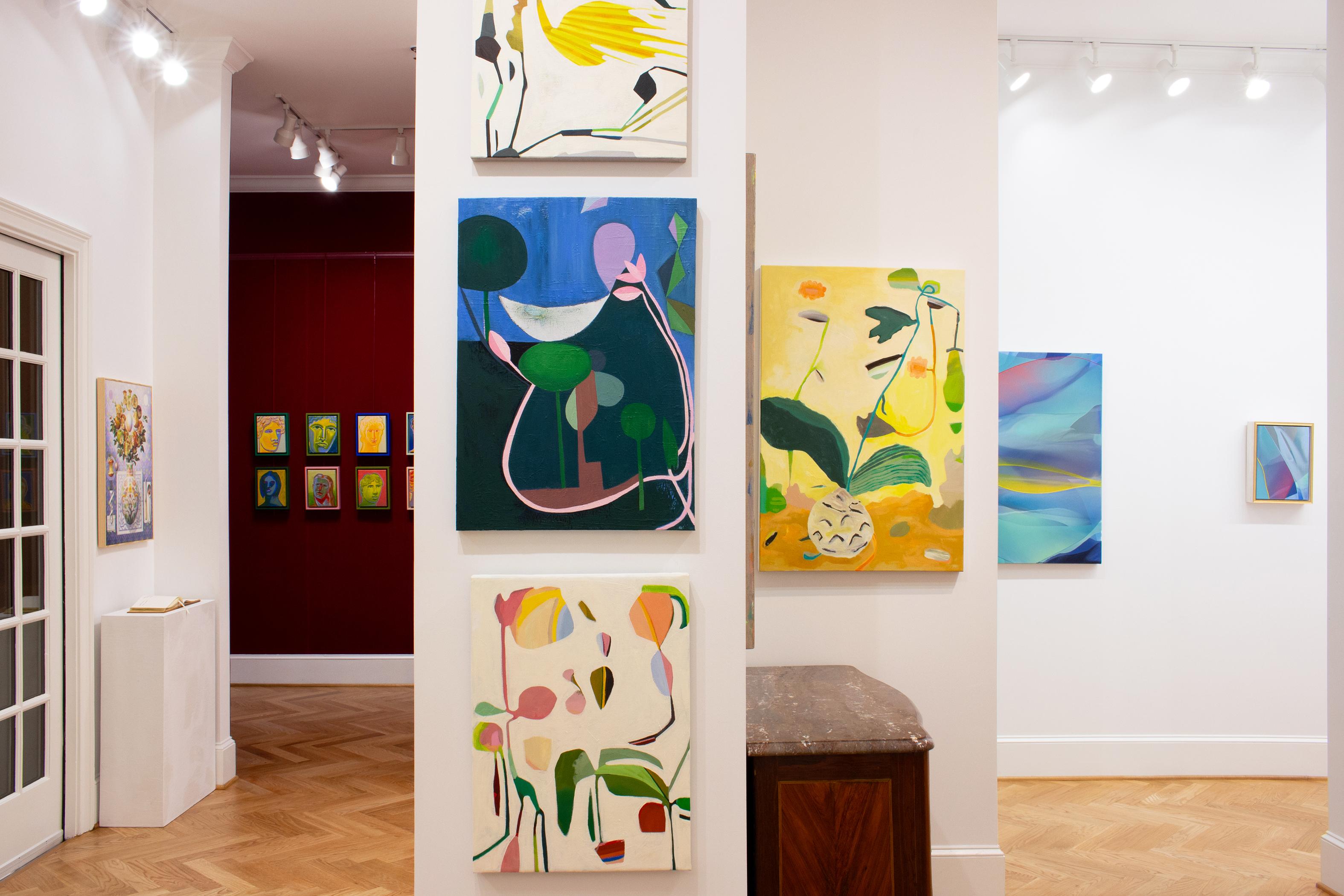 This painting is an abstract botanical painting featuring hues of blue, pink, purple, and green.

Susan Hable is inspired by the work of David Hockney, Milton Avery, Henri Matisse, Alex Katz, Howard Hodgkins, Hilma af Klint, Georgia O'keeffe,