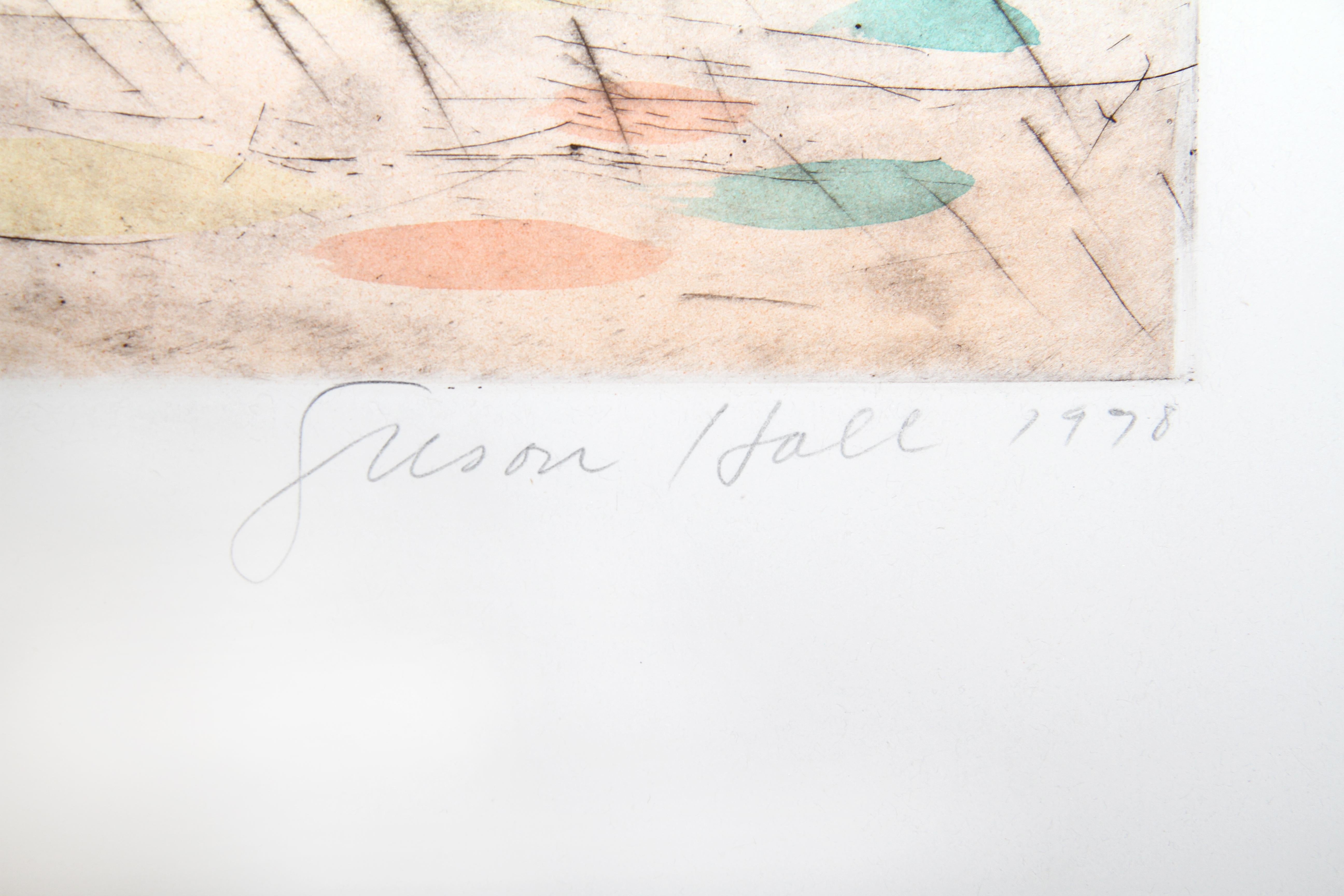 Soleil de l'après-midi - Beige Landscape Print par Susan Hall