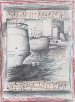 The Song of Love, Surrealist Lithograph by Susan Hall