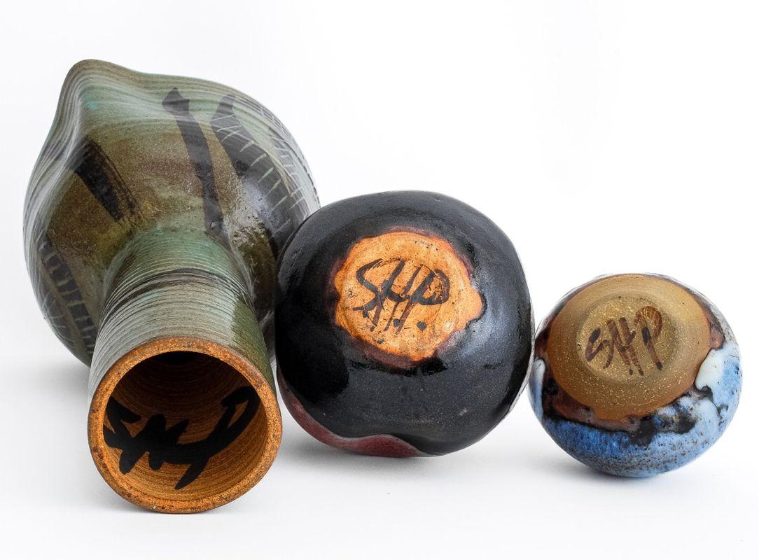 20th Century Susan Harnly Peterson Stoneware Vessels, 3
