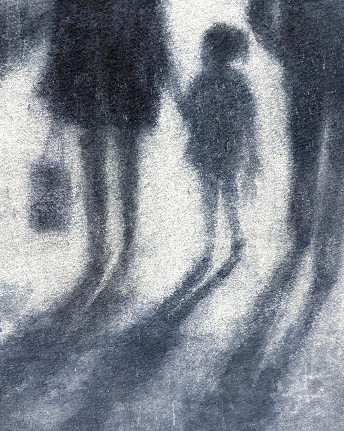 Acuarela figurativa tonal e impresionista de Susan Hope Fogel
acuarela sobre papel Arches de alto gramaje
35,5 x 50,75 x 2 pulgadas en un marco plateado oscuro con cristal antirreflectante con protección UV
Excelente estado y listo para