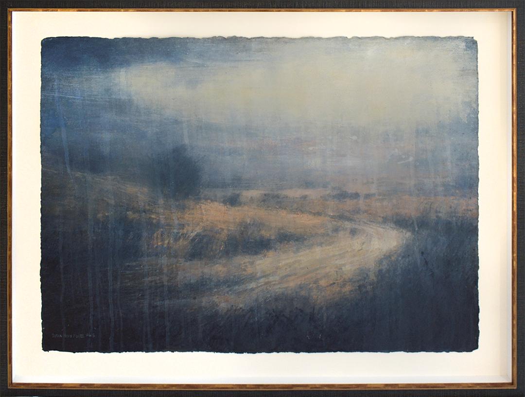 Mindscape 10 (Contemporary Abstract Landscape of Winding Country Road) - Painting by Susan Hope Fogel