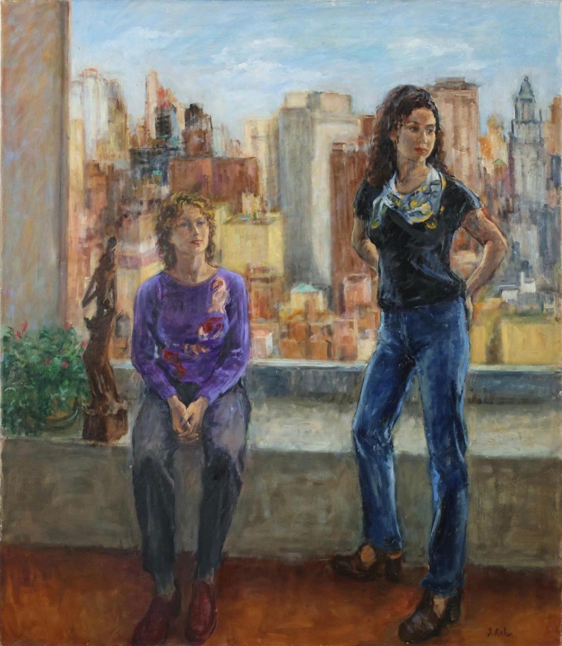 Susan Kahn  Figurative Painting – Freunde