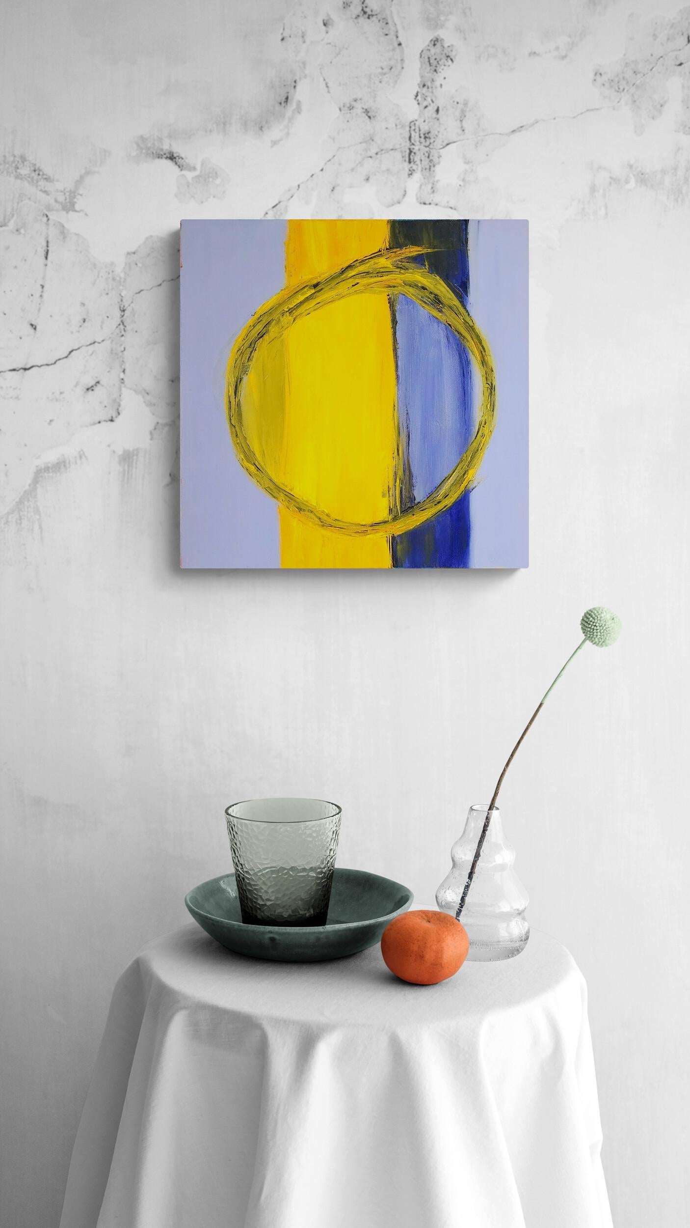 Singularity (Geometric, Abstract, Gestural, Vibrant) - Painting by Susan Kiefer