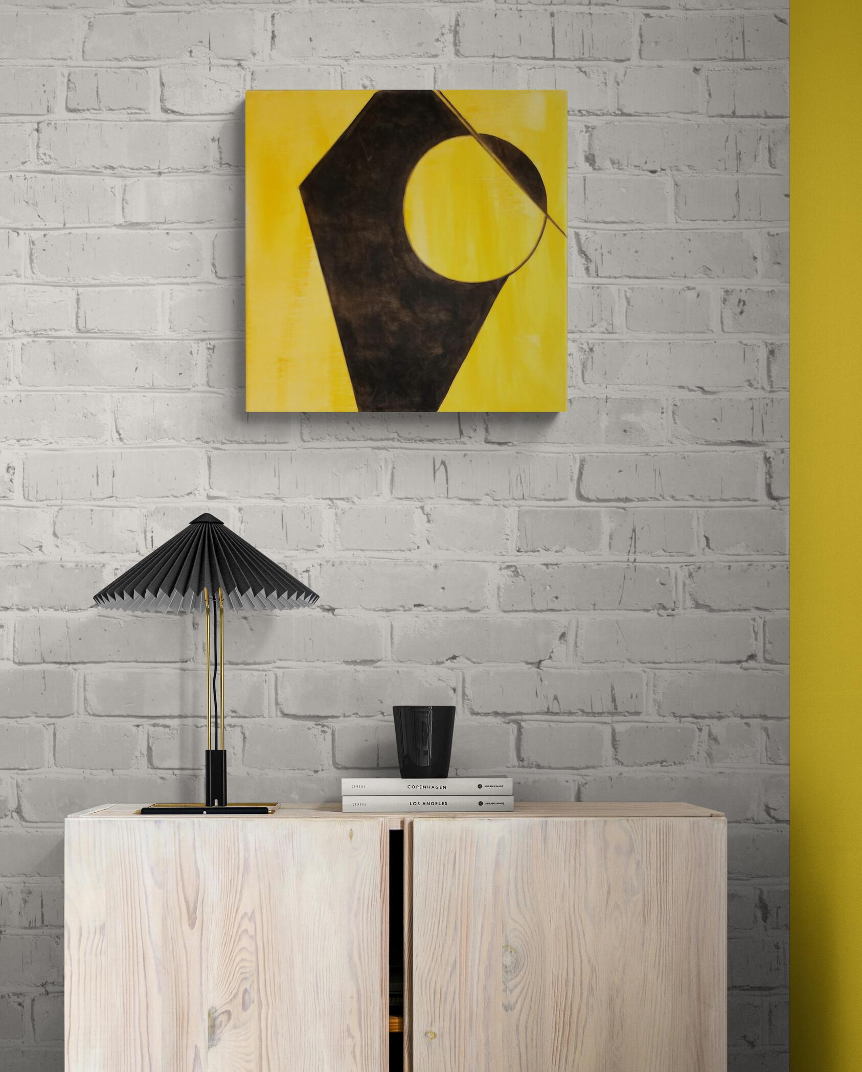 Senza titolo Giallo 01 (Geometrico, Astratto, Gestuale, Vibrante) - Painting Moderno di Susan Kiefer