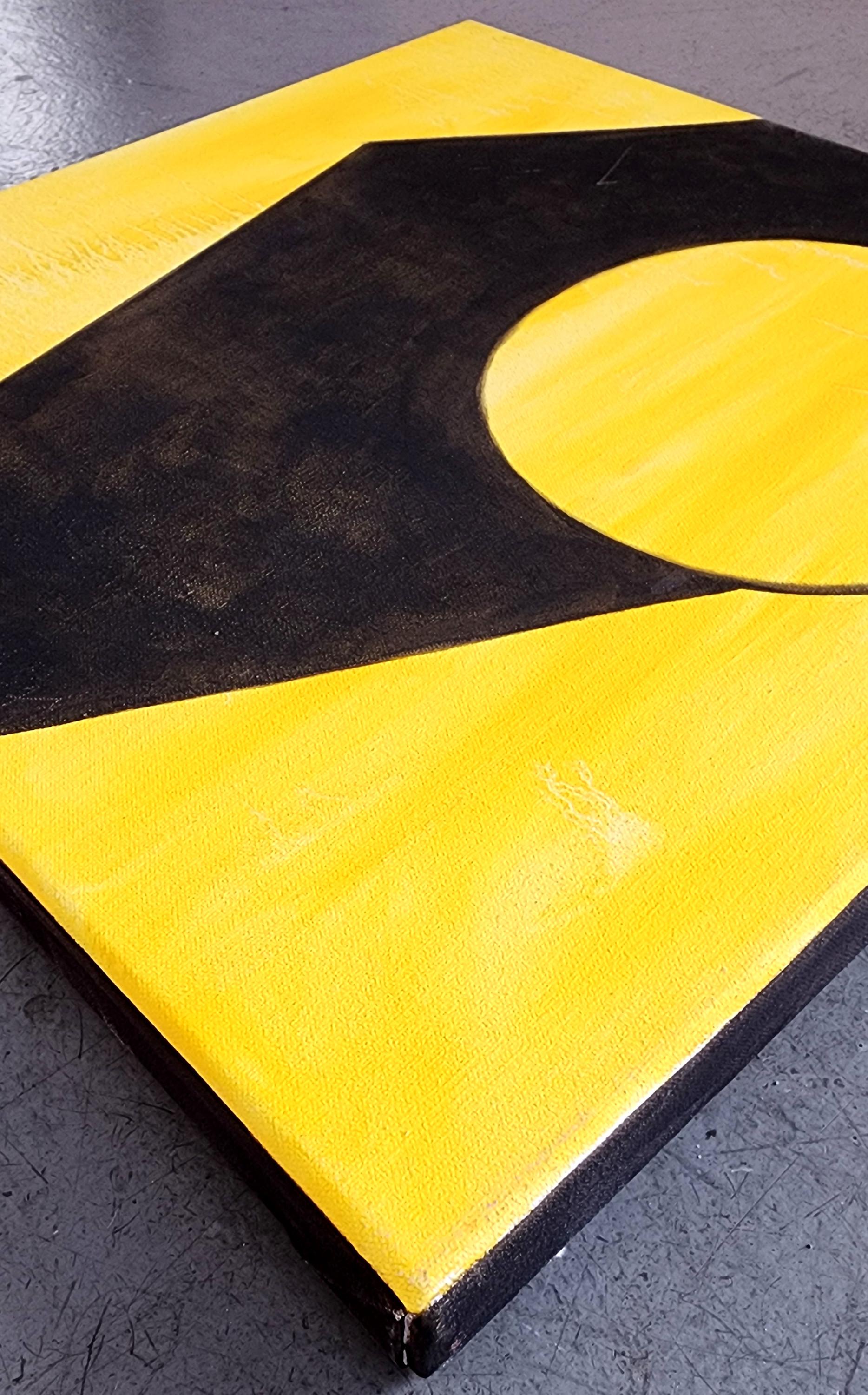Senza titolo Giallo 01 (Geometrico, Astratto, Gestuale, Vibrante) in vendita 2