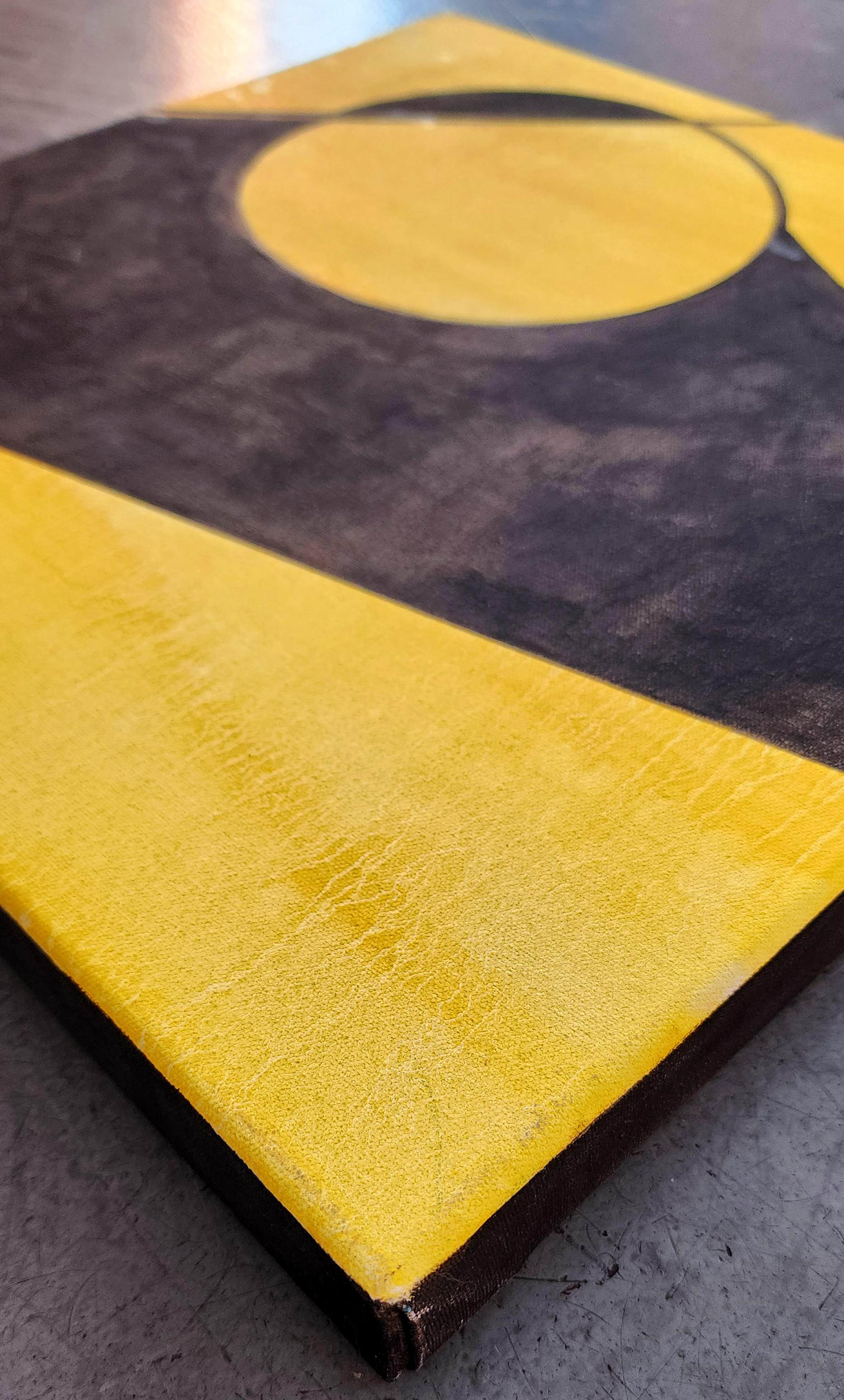 Senza titolo Giallo 01 (Geometrico, Astratto, Gestuale, Vibrante) in vendita 3