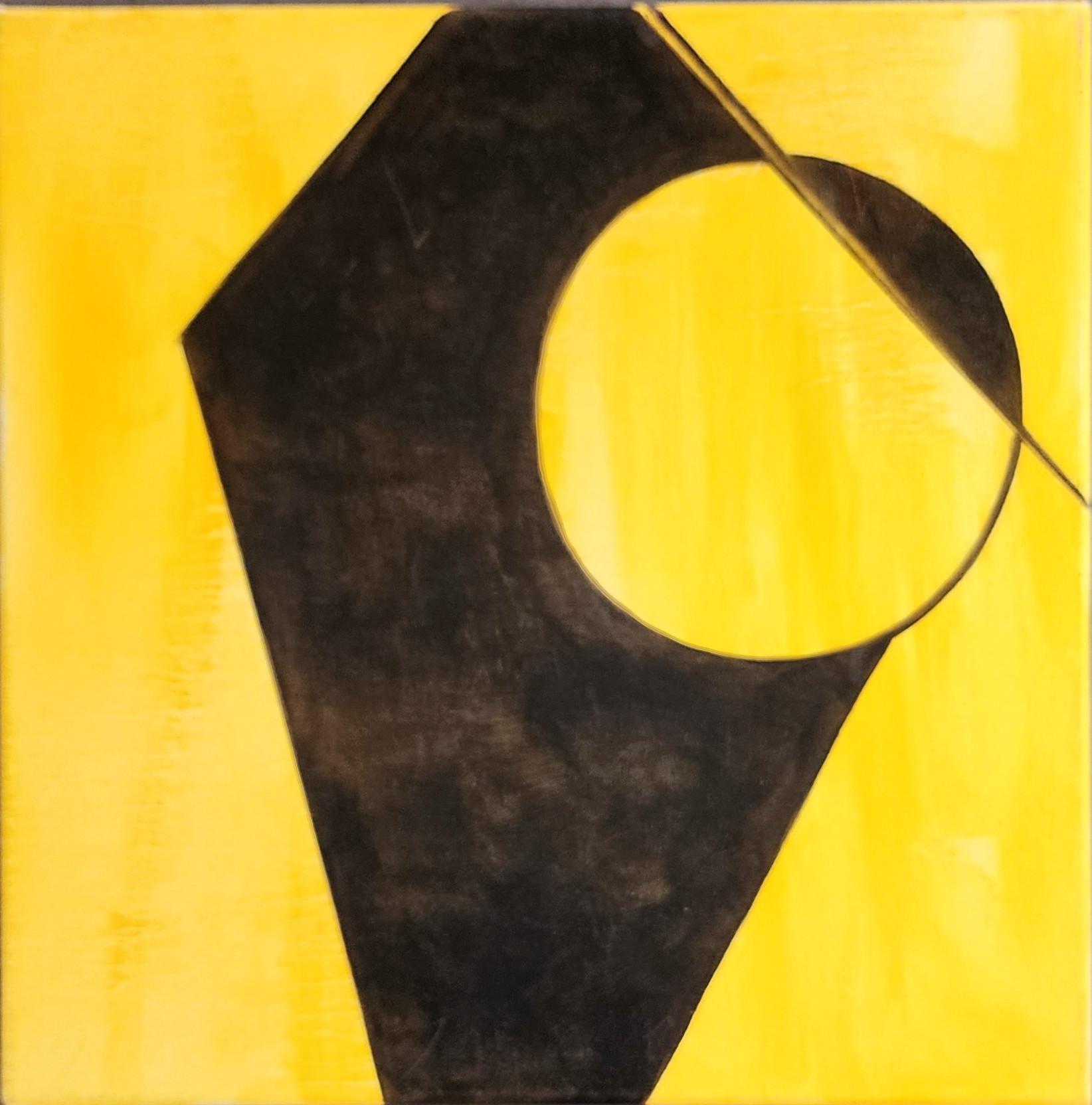 Senza titolo Giallo 01 (Geometrico, Astratto, Gestuale, Vibrante) - Painting di Susan Kiefer