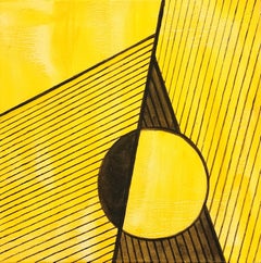 Untitled Yellow 02 (Geometric, Abstract, Gestural, Vibrant)