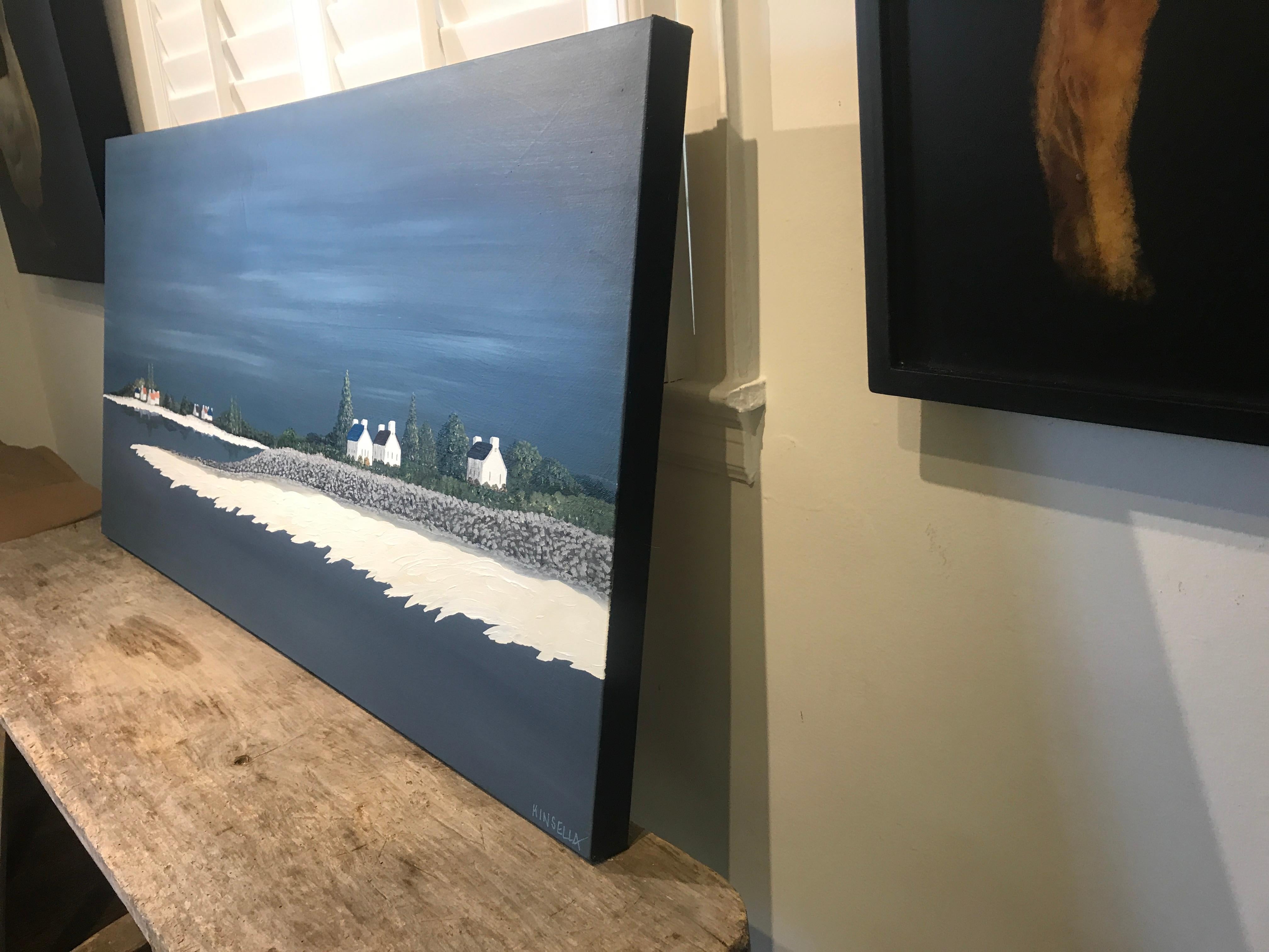 Bay of Light by Susan Kinsella, Large Horizontal Contemporary Coastal Painting 9
