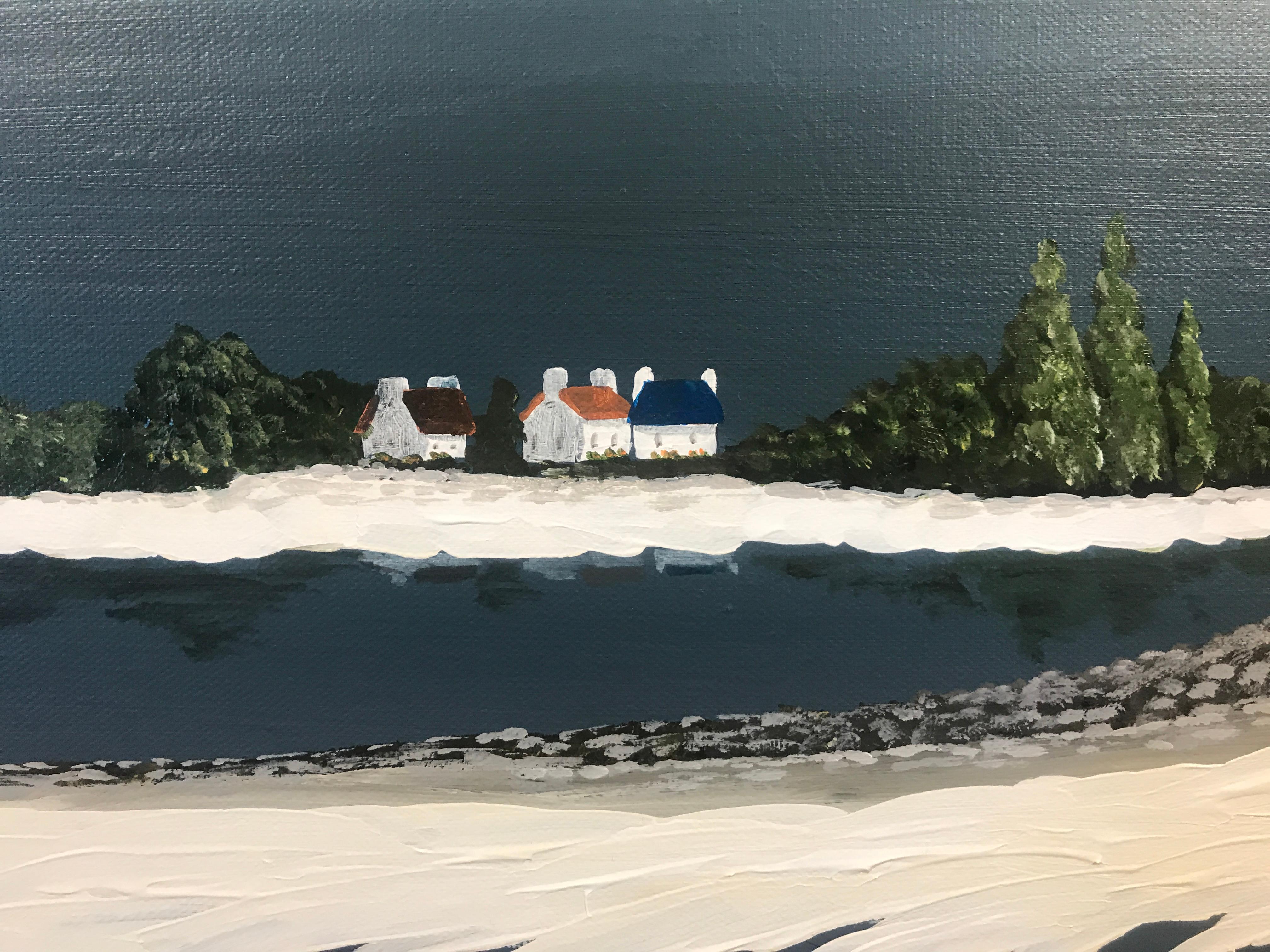 Bay of Light by Susan Kinsella, Large Horizontal Contemporary Coastal Painting 5